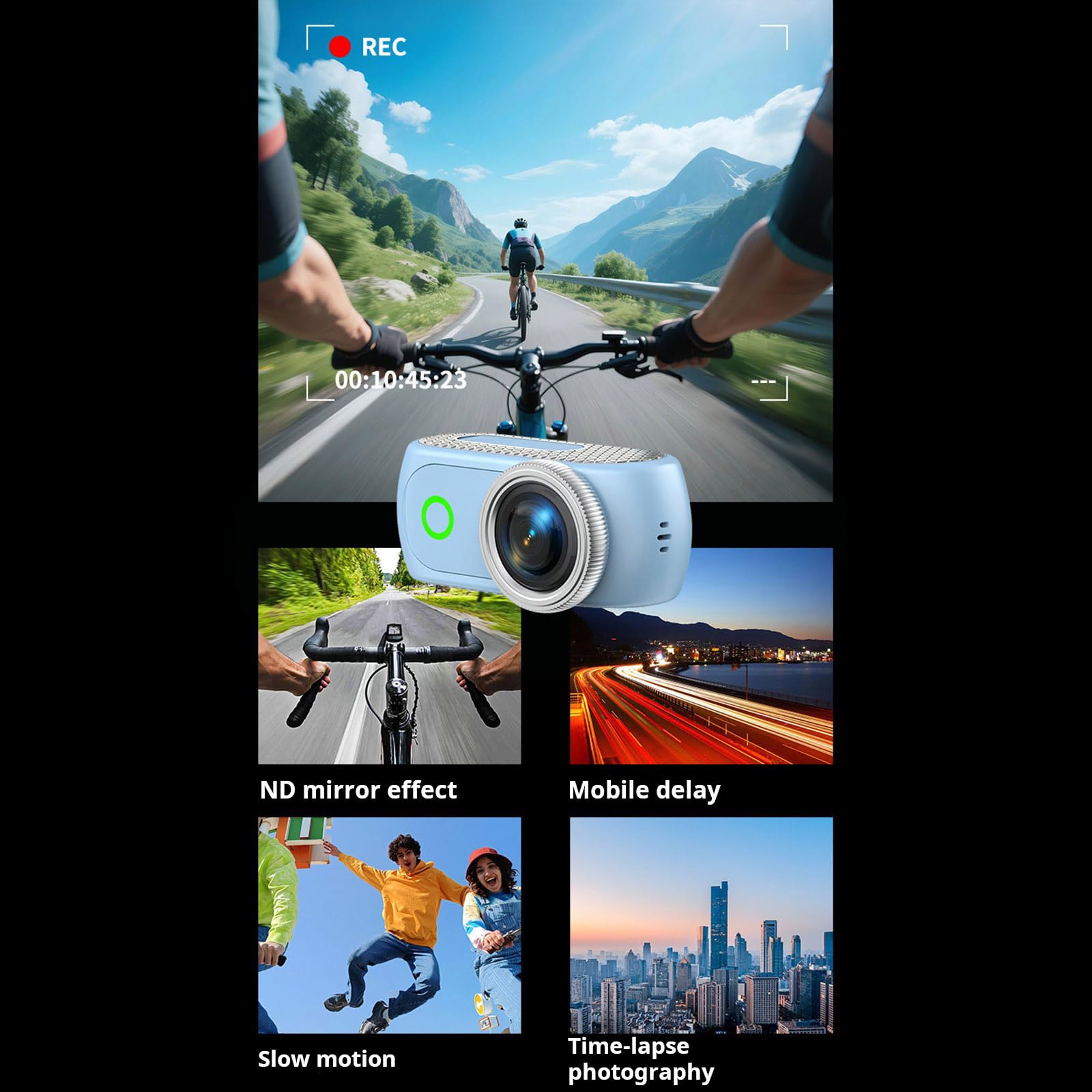 Alte chiare videocamere della macchina fotografica 4K di sport del pollice con la carta di 32GB AntiShake per l'avventura di azione