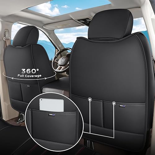 Miniatura 6 de Truckiipa - Juego de fundas para asiento de automóvil, fundas de cuero y de cobertura completa para asientos de camioneta de cabina extendida y