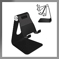Vista 1 de Soporte ajustable para teléfono celular y tableta, soporte de aluminio multiángulo para teléfono y tableta, base antideslizante, estación de carga