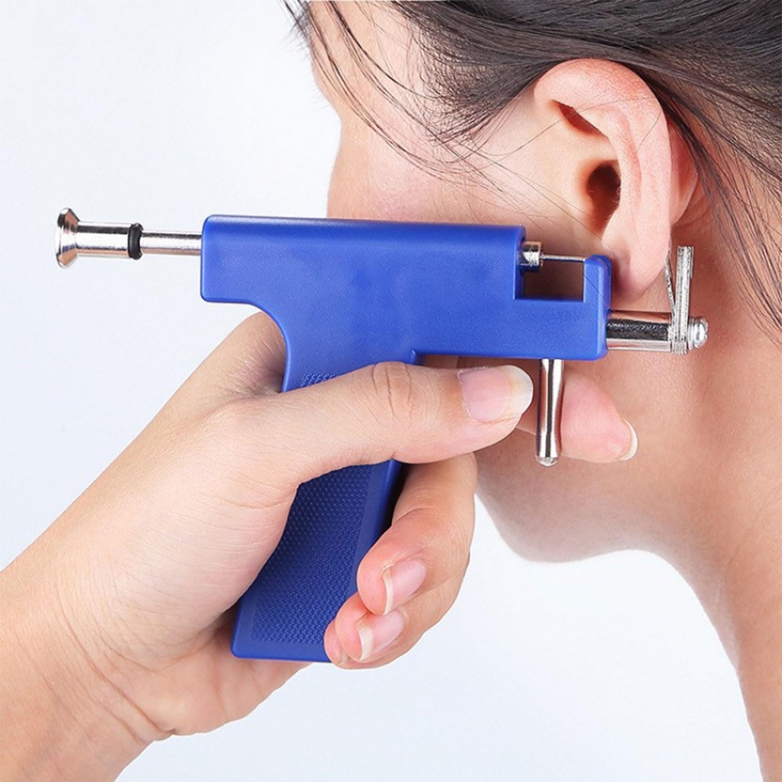 Pistola Piercing Oreja Juego 98 Pendientes Botón Redondos Puntas Orejas Labios Nariz Cuerpo Lengua Ombligo