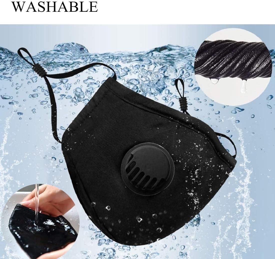 6PCS Reusable and Washable Printed Cotton Face Protection with Adjustable Elastic Strap with 30Pcs Replaceable Filters …