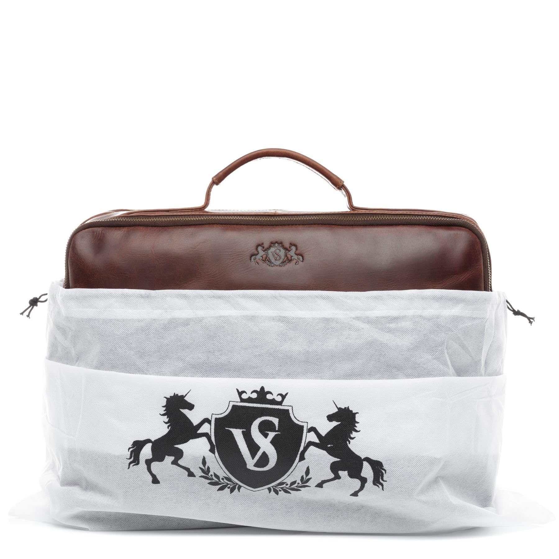 SID & VAIN Sac Ordinateur Portable Cuir véritable 15.4 Pouces Simon Mallette Professionnelle bandoulière XL Grand pour Hommes et Femmes Serviette de Travail Etudiante Marron