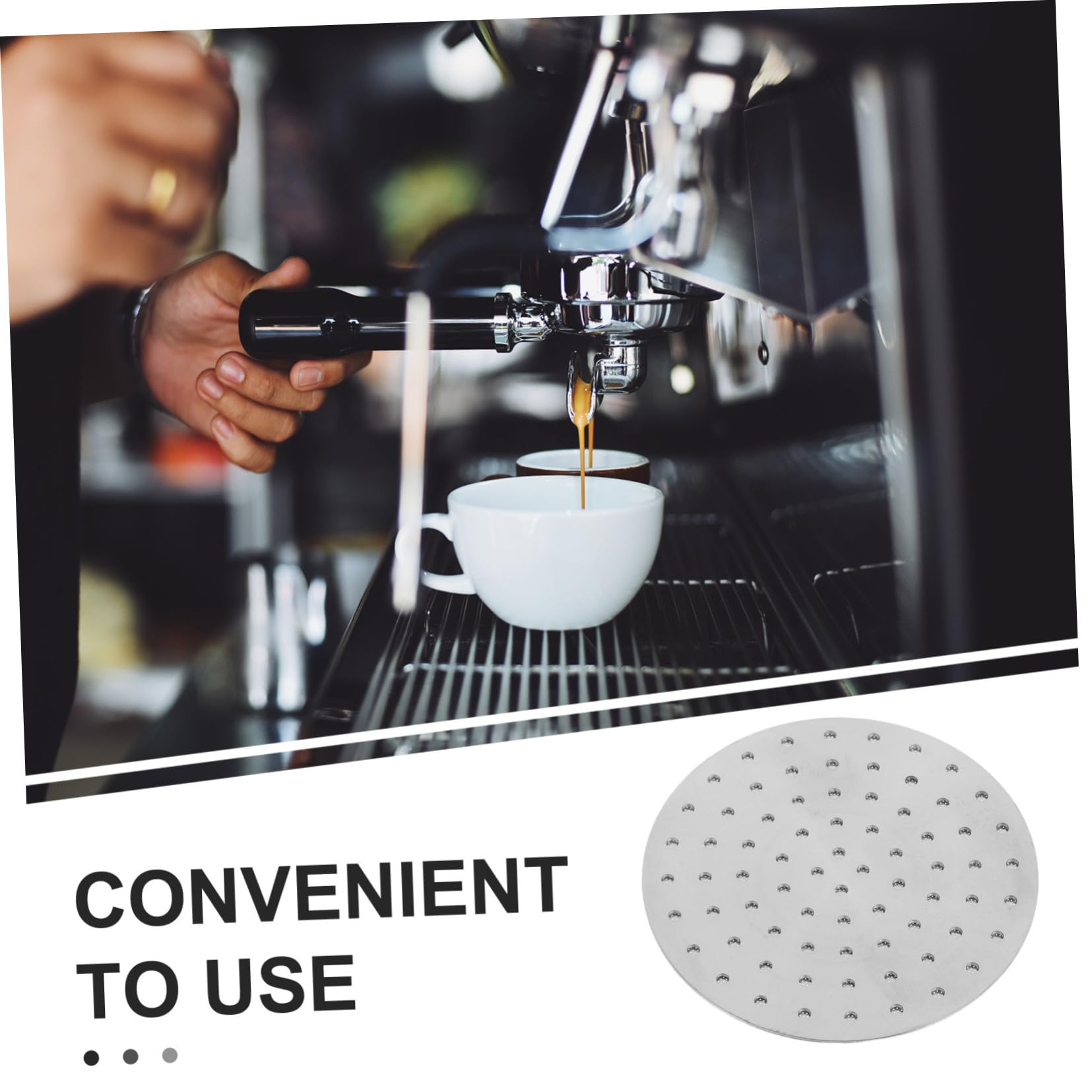 TEHAUX 5 Stück Edelstahl Espresso Puck Screen Wiederverwendbarer Kaffeesieb für Gleichmäßige Extraktion Robustes Metallfilter für Kaffeevollautomaten Zuhause und Büro Langlebiges