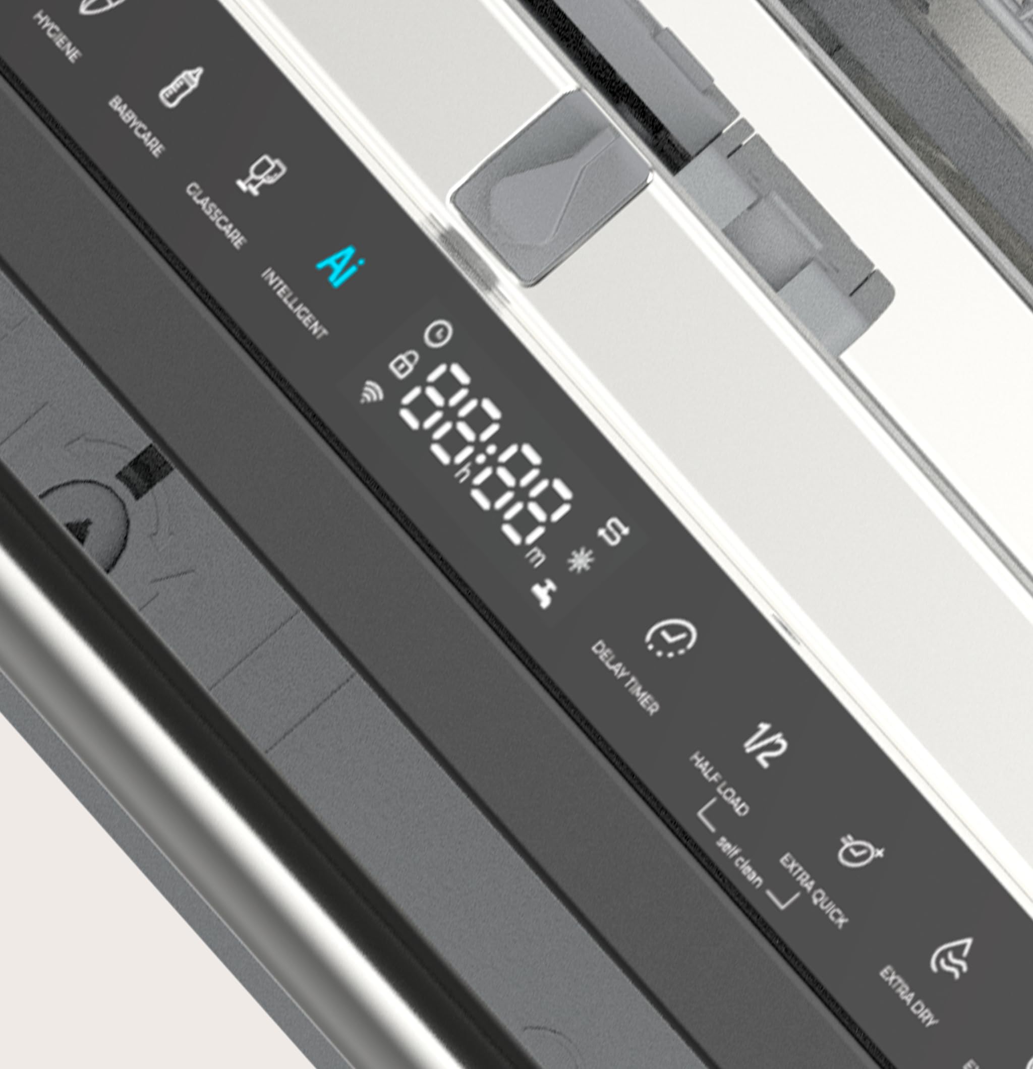Lavavajillas Integrable 60 cm - 14 Cubiertos, 49 dB, Apertura Automática, Media Carga, 6 Programas, Lavavajillas Integrable 60 cm Panelable para Cocina Moderna (Clase Energética C)