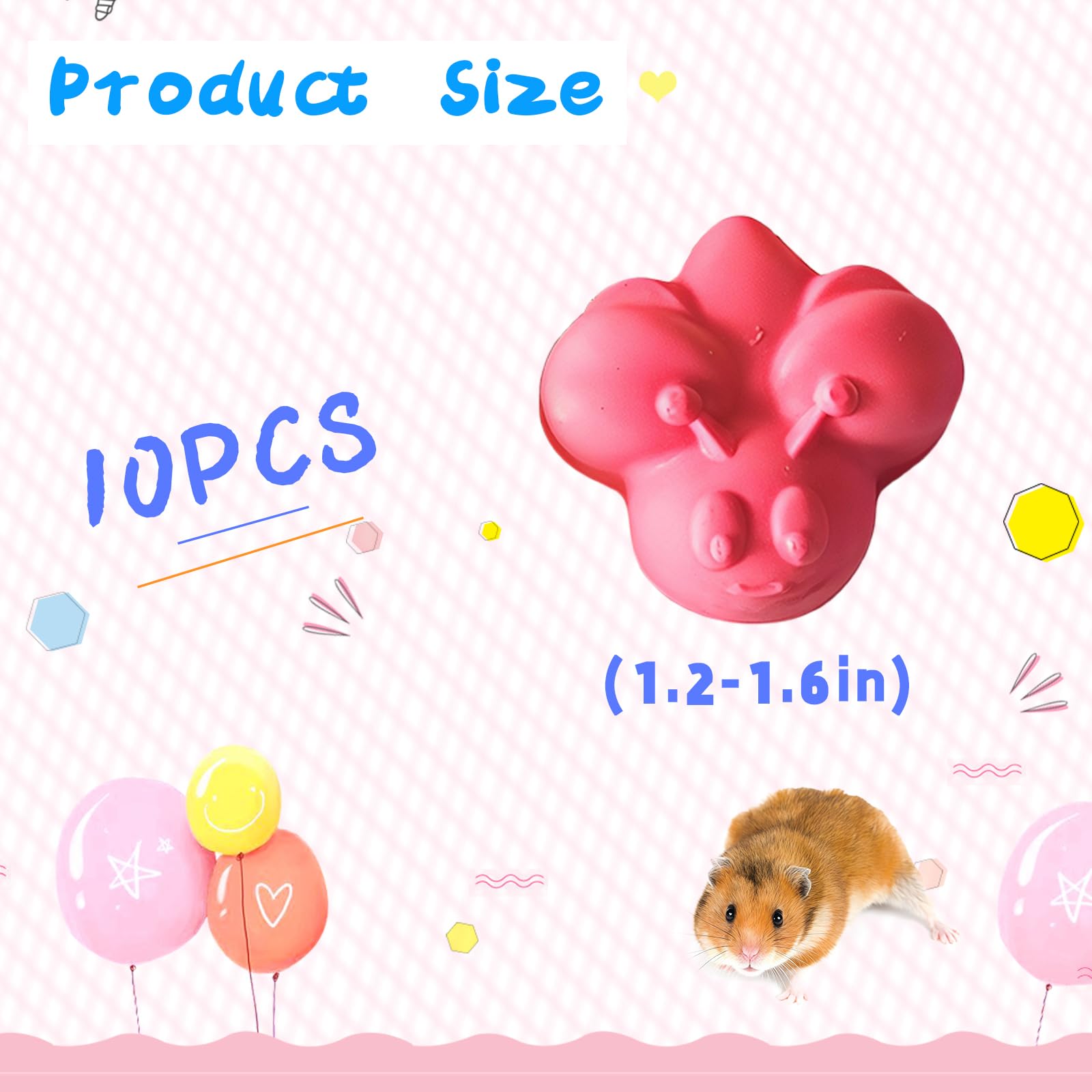 10 Pieces Hamster Teeth Grinding Lava Block Calcium Stone Chew Toys for Chinchillas Rabbits Gerbil Guinea Pig Syrian Hamster Squirrel Ferret 1