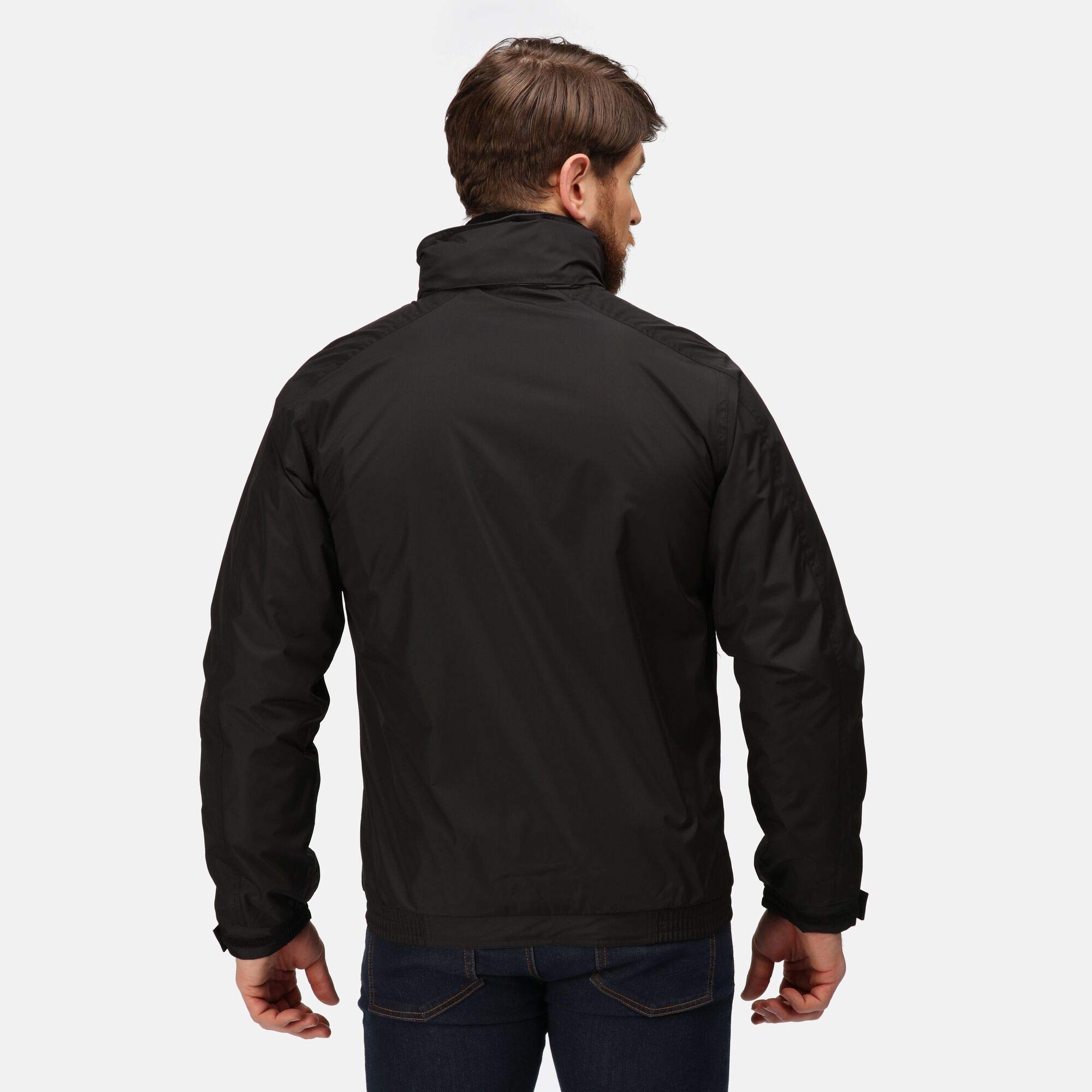 Regatta Dover Waterproof Concealed Hooded Fleece Lined Bomber Jacket Jackets Waterproof Insulated, Hombre, Classic Red/Navy, M