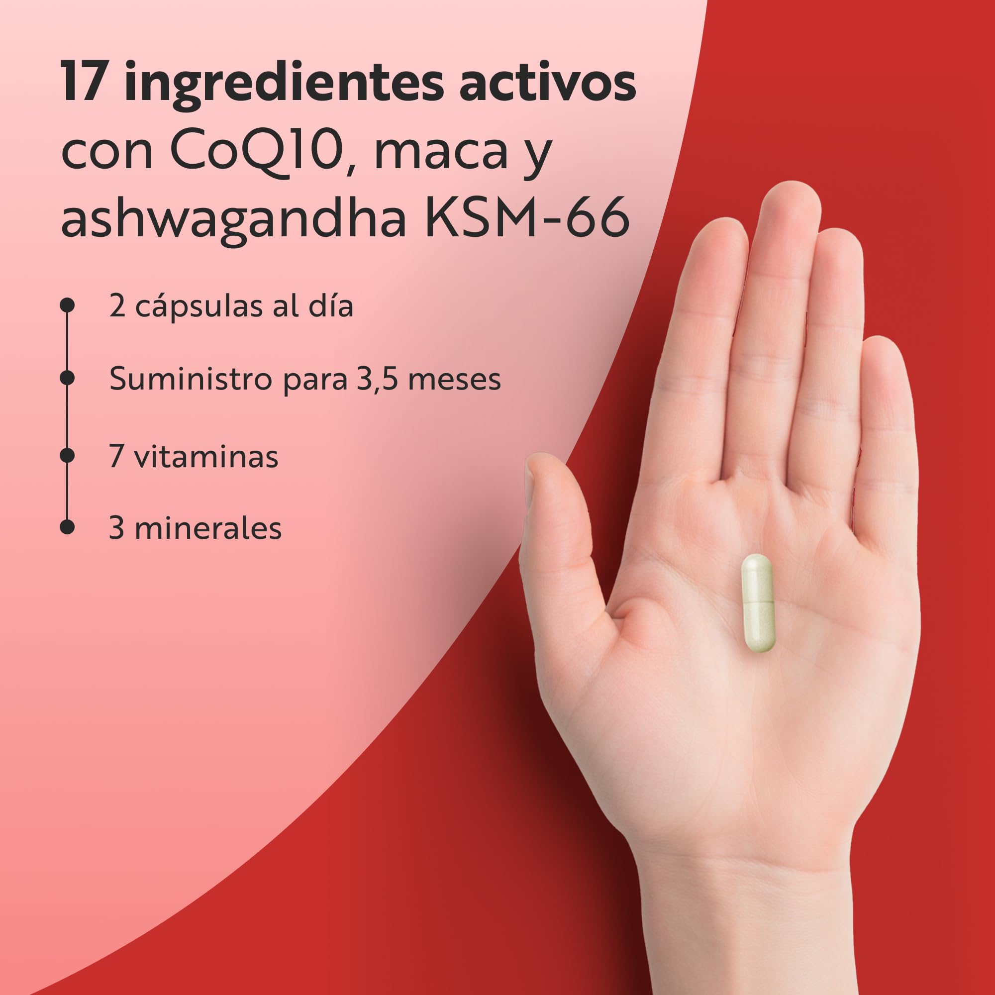 Nutravita TESTOMAX 2.0 para Hombre - Ashwagandha KSM-66, CoQ10, Raíz de Maca - 210 Cápsulas Veganas - Rendimiento Muscular Vigorizante