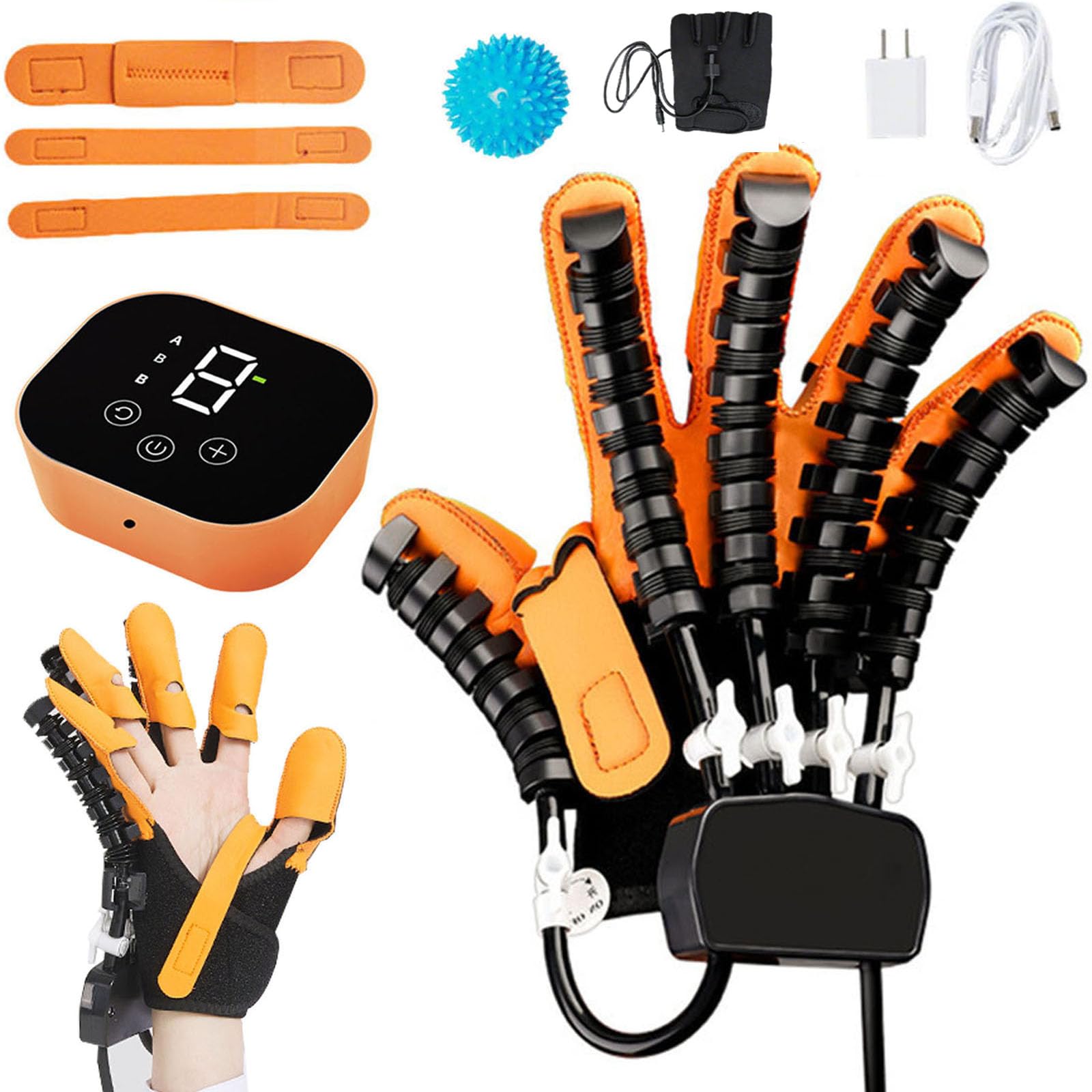 Versión mejorada de guantes robot de rehabilitación de manos para ictus,Guantes de rehabilitación robóticos para Pacientes con hemiplejia, Artritis y Accidentes cerebrovascular(Size:s,Color:Left Hand)
