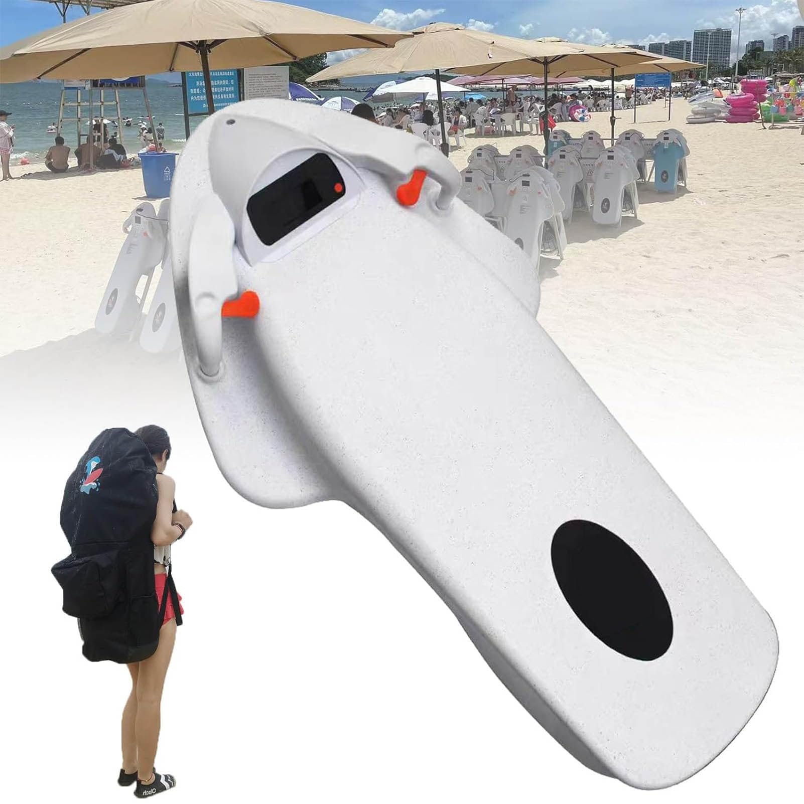Tabla De Surf Eléctrica para Adultos De 36 V Y 3200 W, Scooter De Agua De 6500 RPM, Tiempo De Resistencia: 60 (4 M/S) -120 Min (2 M/S), LCD + Espacio Vacío para Soporte De Cámara