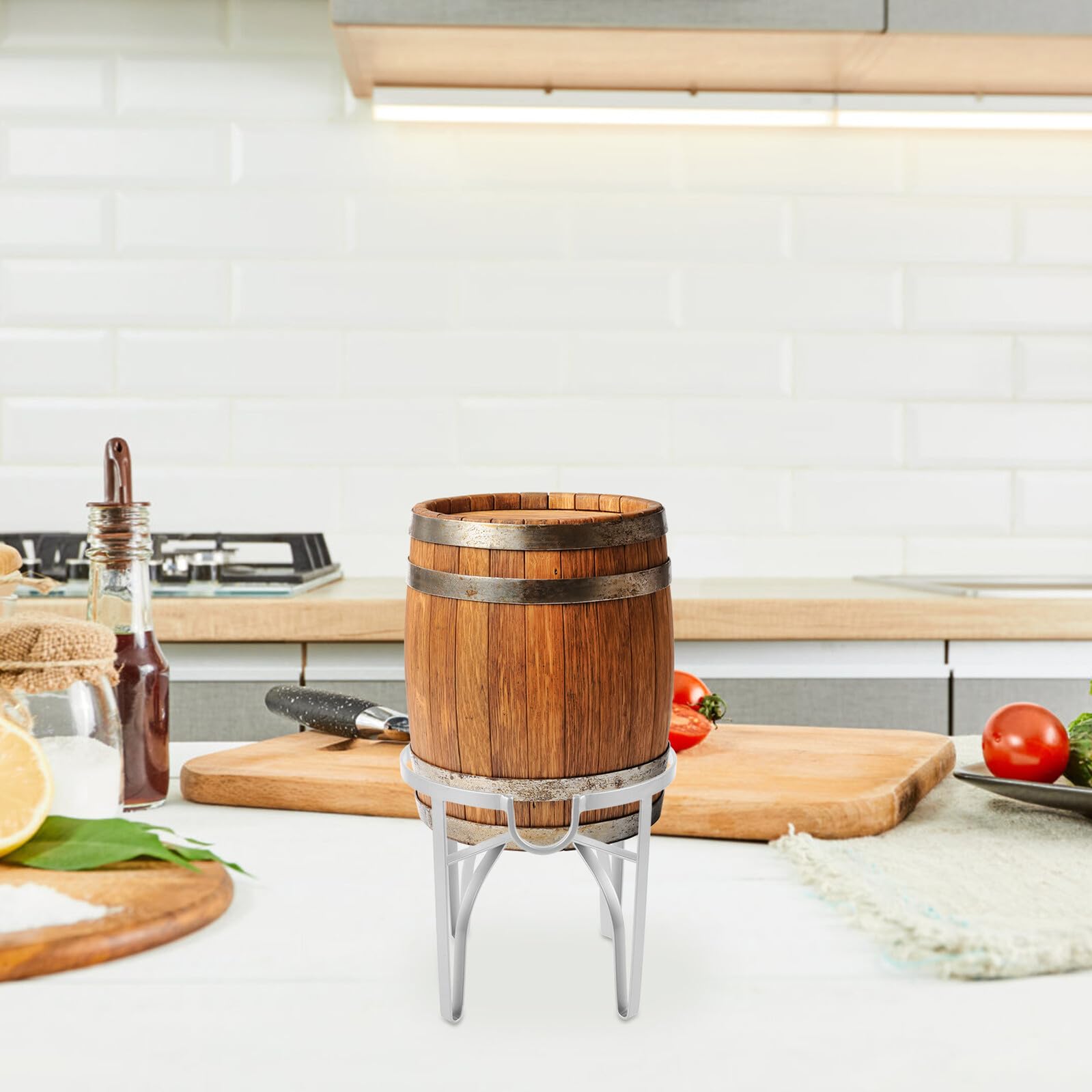 Hohopeti Supporto per Secchio di Birra 5L in Metallo Resistente per Distributore di Bevande Base Stabile per Spillatore di Birra e Vino per Feste e Uso Domestico