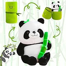 AUDBOT Bamboo Panda Soft Toy | 35Cm with Bamboo Tube Cover | Easy Washable Toy | Kids Toys for 2-5 Years Boys & Girls | Teddy Bear Gift for Girlfriend