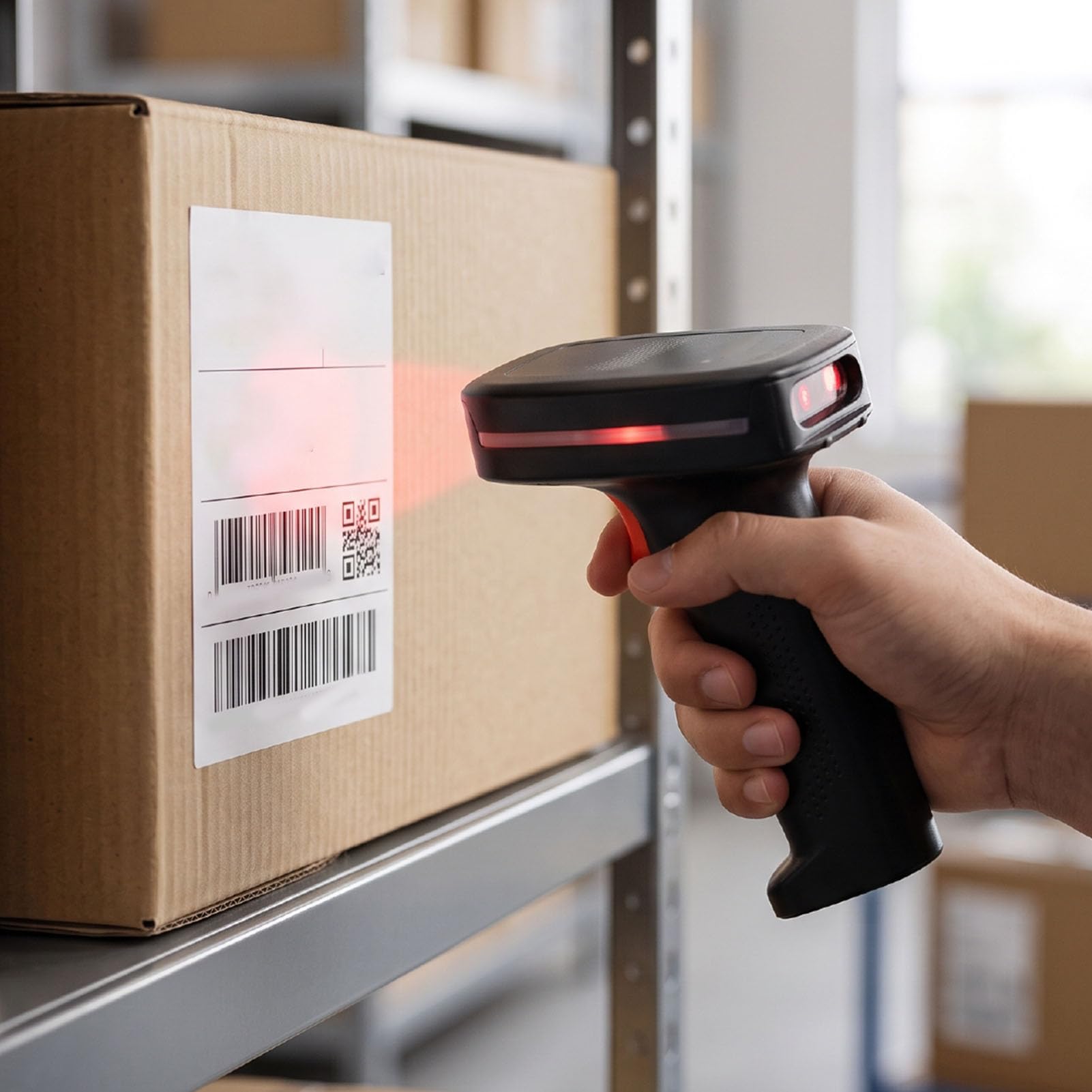 USB-kabelgebundener 2D-Barcode-Handscanner mit Ständer