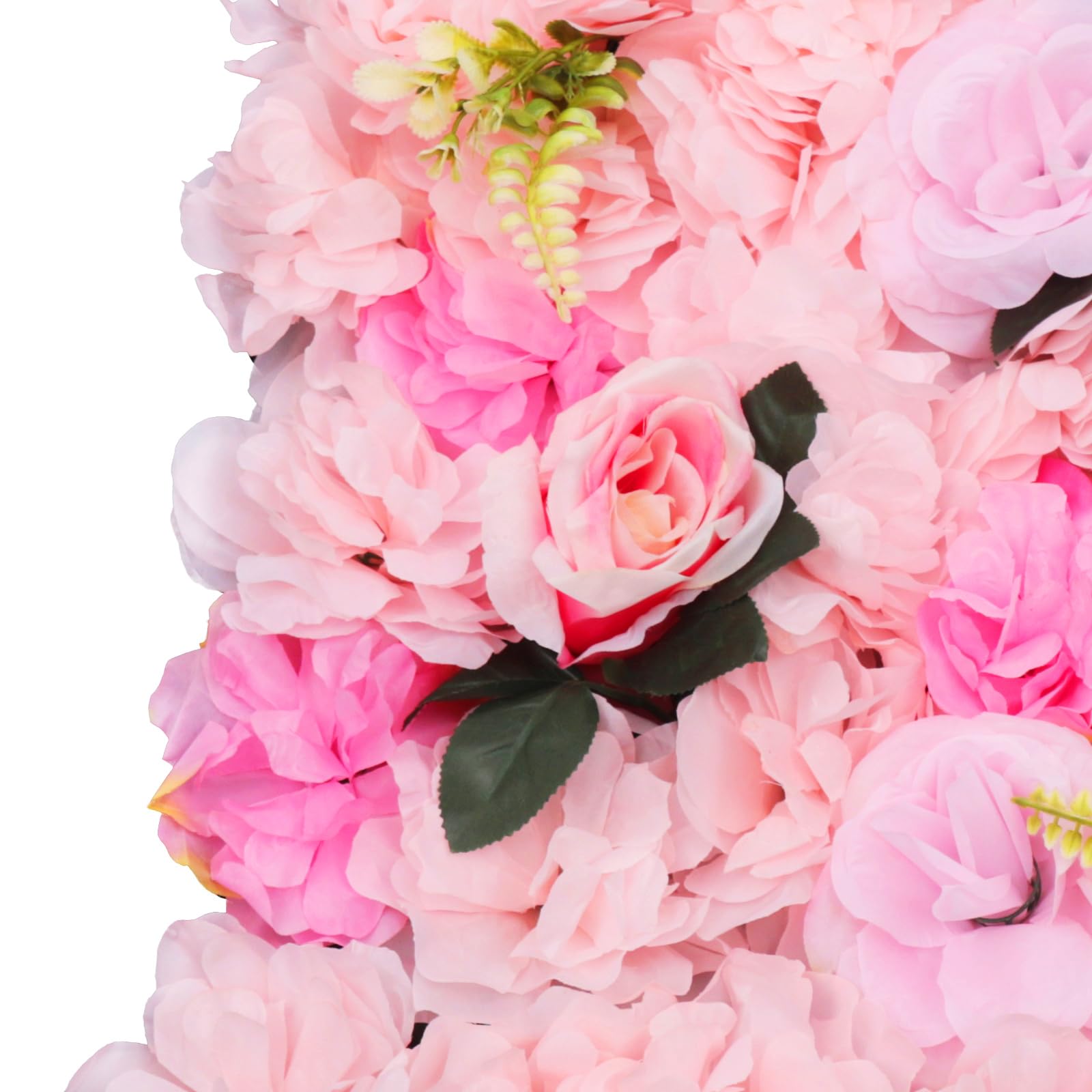 12 pareti di fiori artificiali, decorazione da parete, 40 x 60 cm, realizzata a mano, 4 kg, per matrimoni, feste, squadre, rose e piante acquatiche (rosa chiaro)