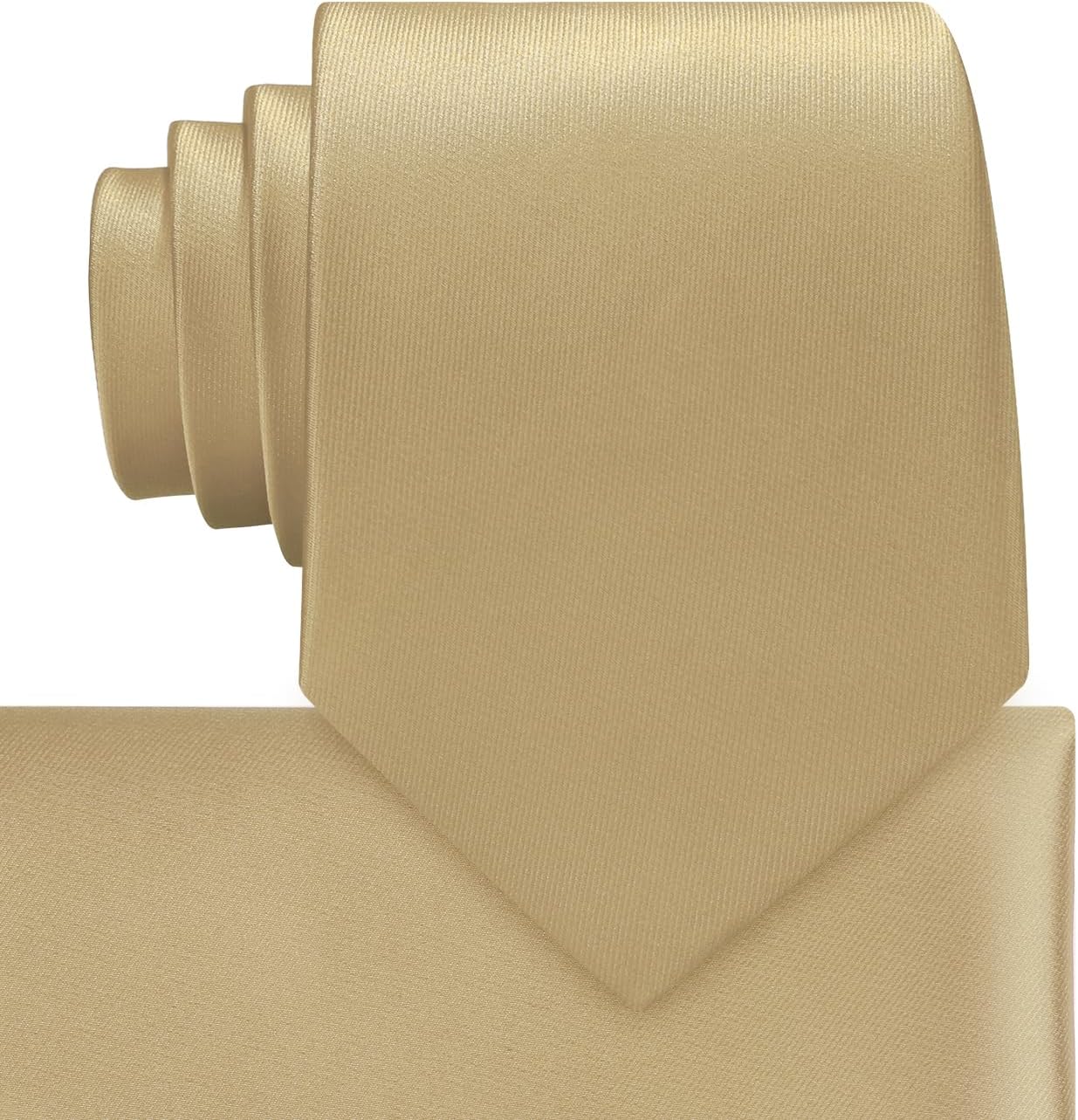 Ties for Men Formal Ties with Pocket Square Set Classic Solid Color Mens Tie Handkerchiefs Satin Silk Neckties in Box - Image 4