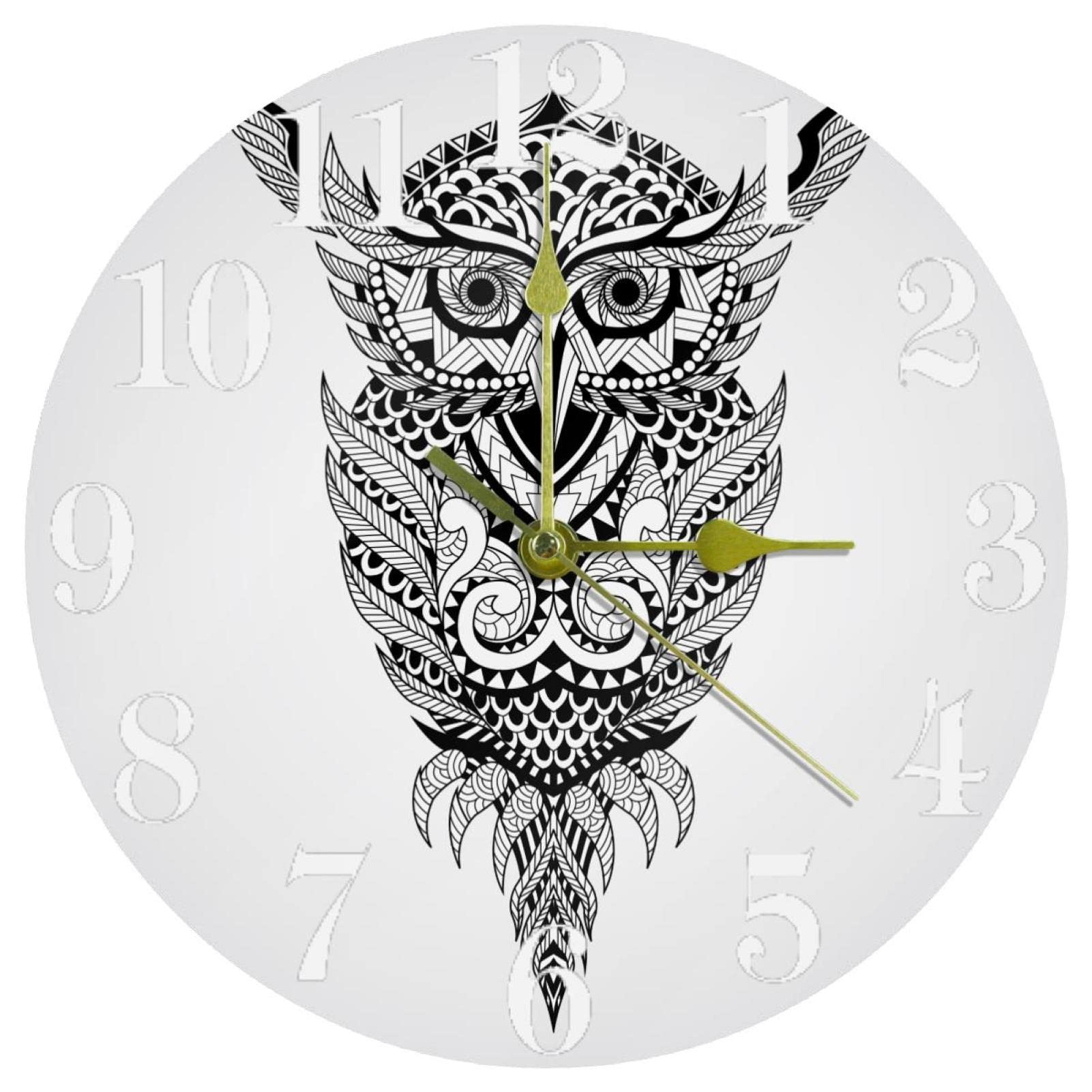 Horloge murale hibou silencieuse pour éliminer le bruit dans votre bureau
