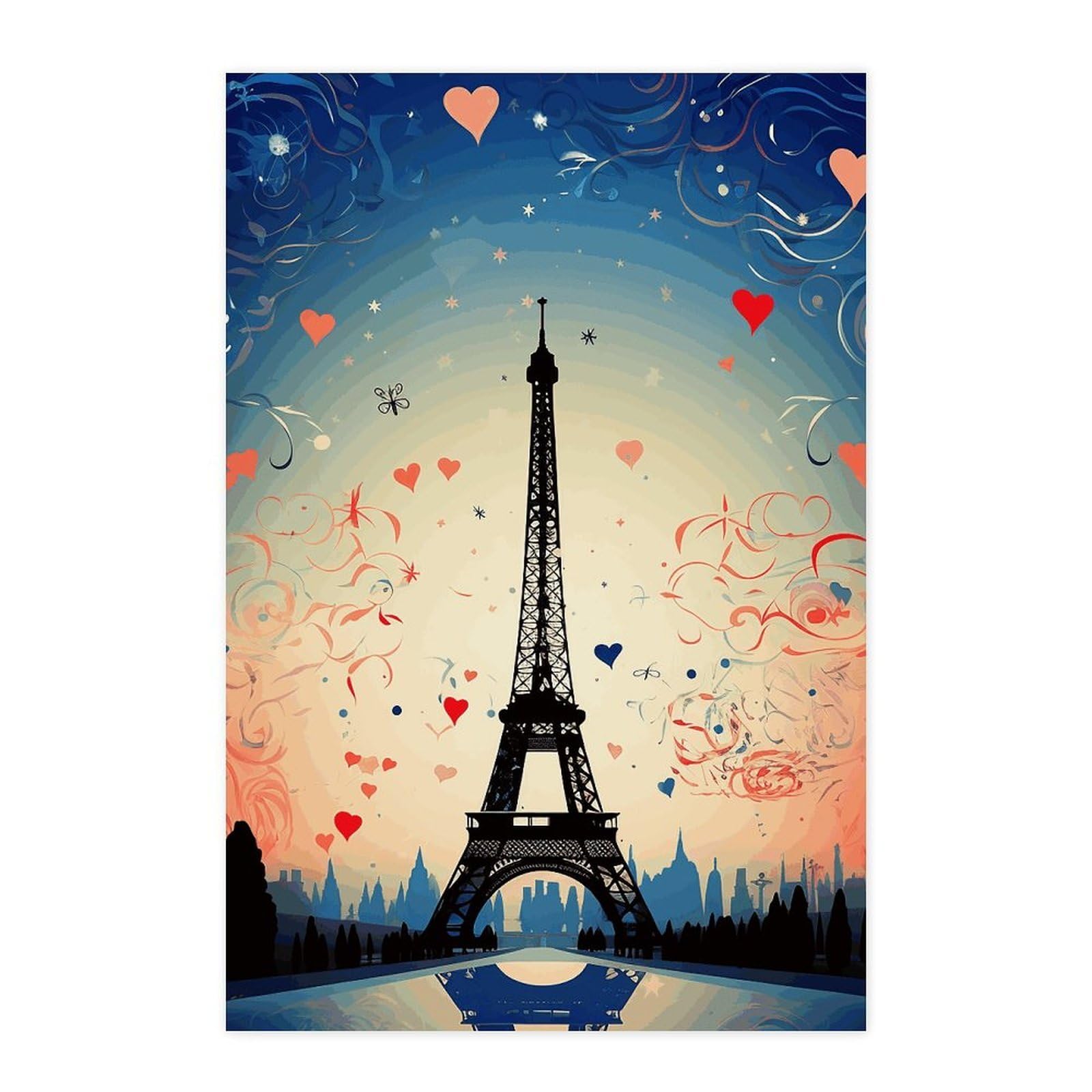 Poster mural Paris amovible pour décorer un dortoir ou bureau étudiant