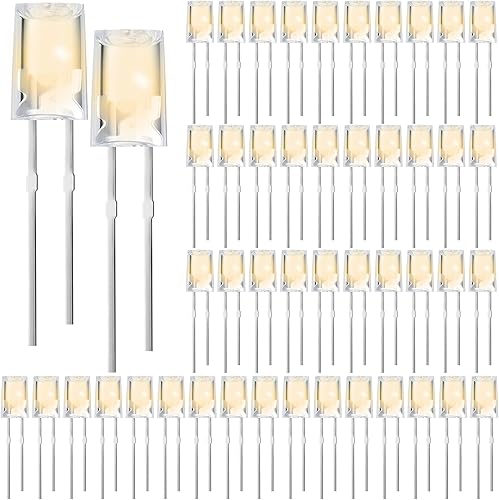 Miniatura 7 de Honoson 60 piezas de luces LED de 0.118 pulgadas, 3 V, 0.06 W, bombillas de repuesto de bajo consumo para exteriores, bombillas LED conectables para