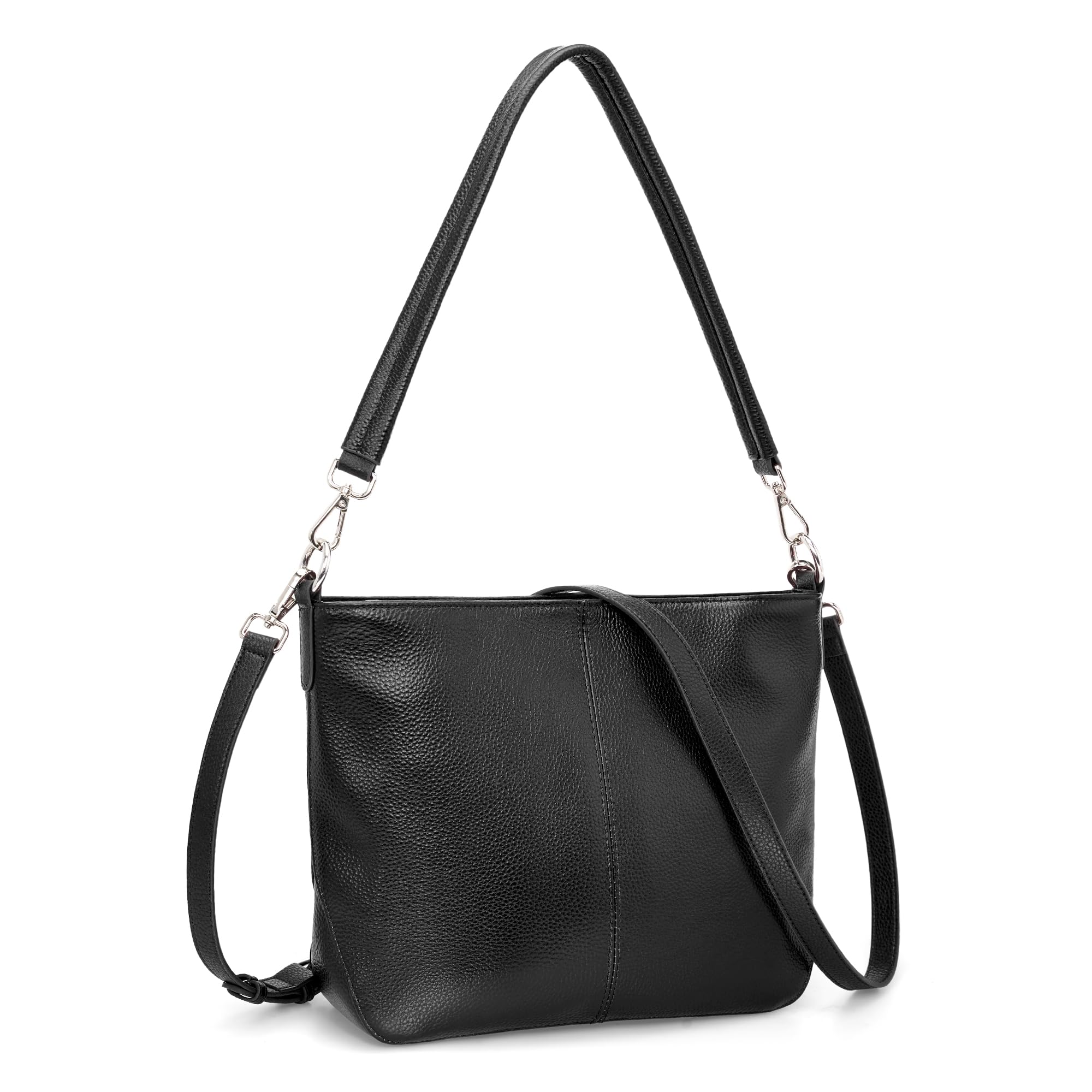 Genuine Leather Purse for Women Soft Crossbody Purse Hobo Bag Women's Shoulder bag Handbags with 2 Removable Straps