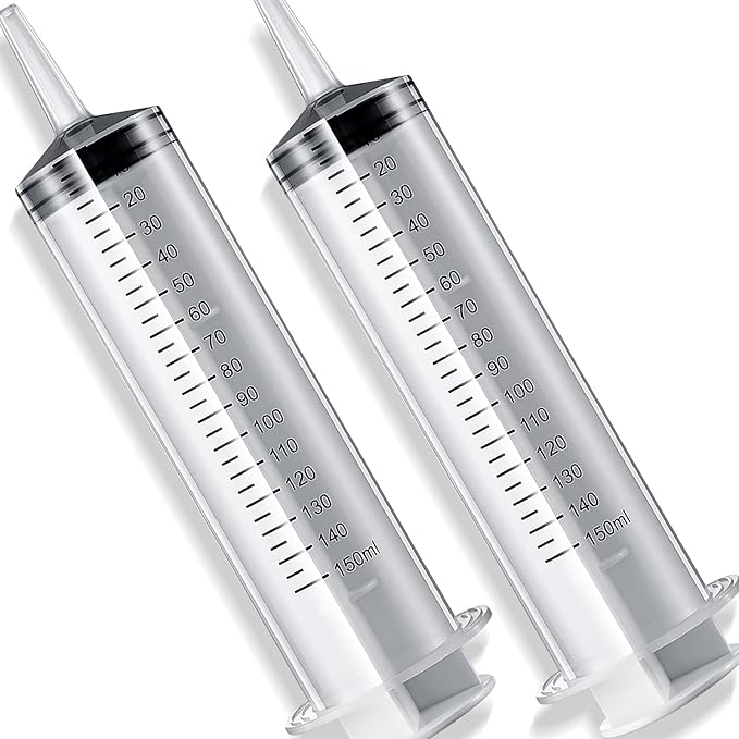 2 Pack 150ml Large Syringes Big Syringes, Large Garden