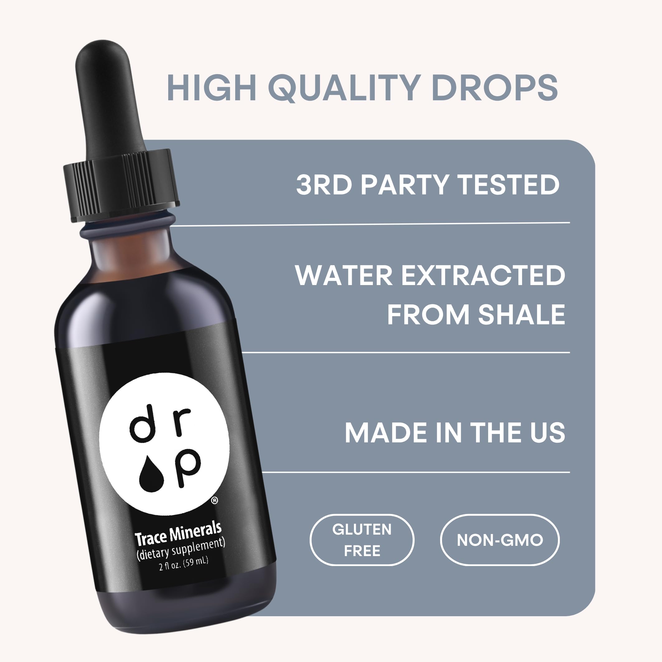 Drop Trace Minerals with Fulvic Acid, Liquid Ionic Mineral Drops with Electrolytes – 72+ Minerals, for Energy, Hydration & Gut Health – No Pills, Unflavored, 2 fl oz (118 Servings) — Amazon image 5