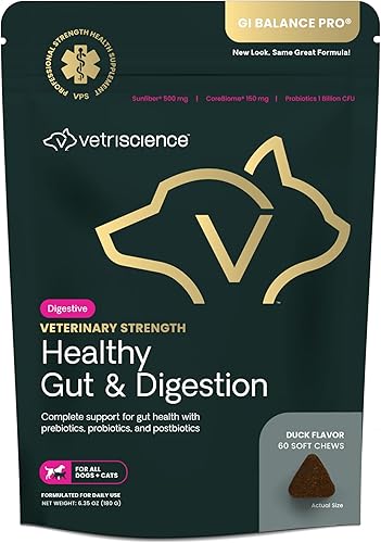 VetriScience Veterinary Strength - Suplemento para la salud intestinal y digestión - Suplemento de salud digestiva para mascotas para gatos y perros