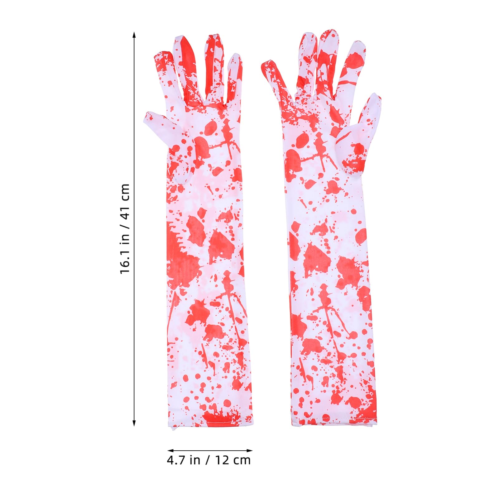 ibasenice 1 Pair Halloween Horror Bloody Gloves Cosplay Finger Gloves for Party Stains Gloves Set Reusable Costume Accessory