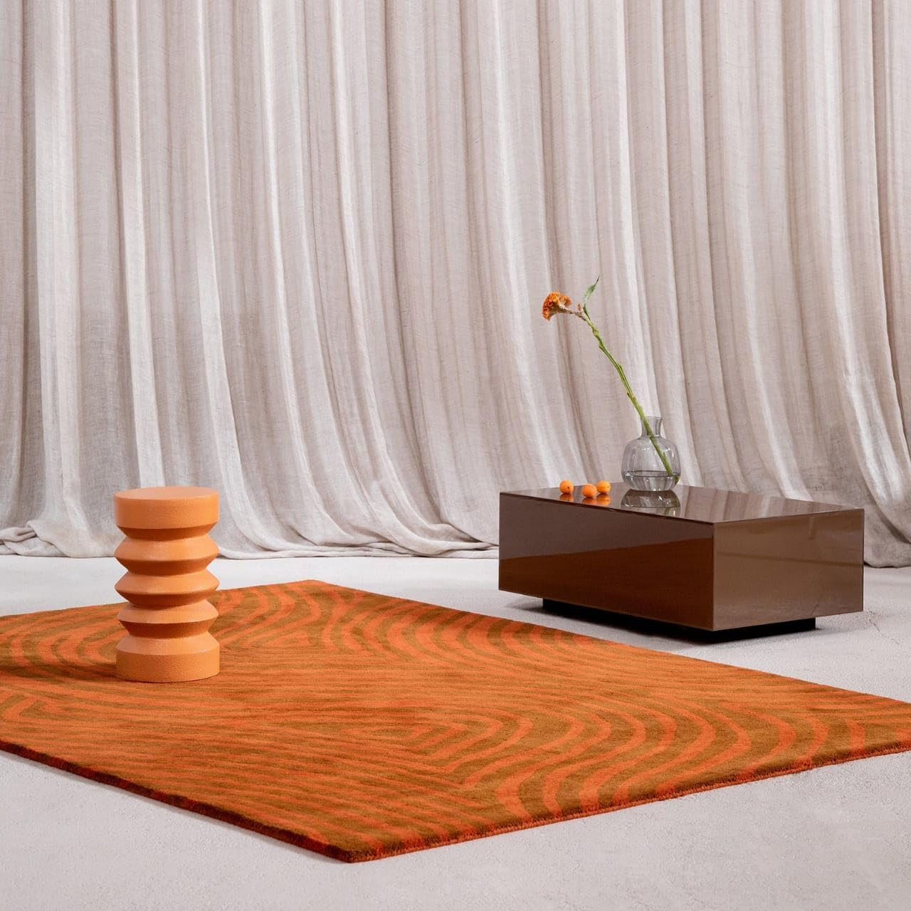 Divine Brick Geometrical Area Rug for Living Room, Bedroom