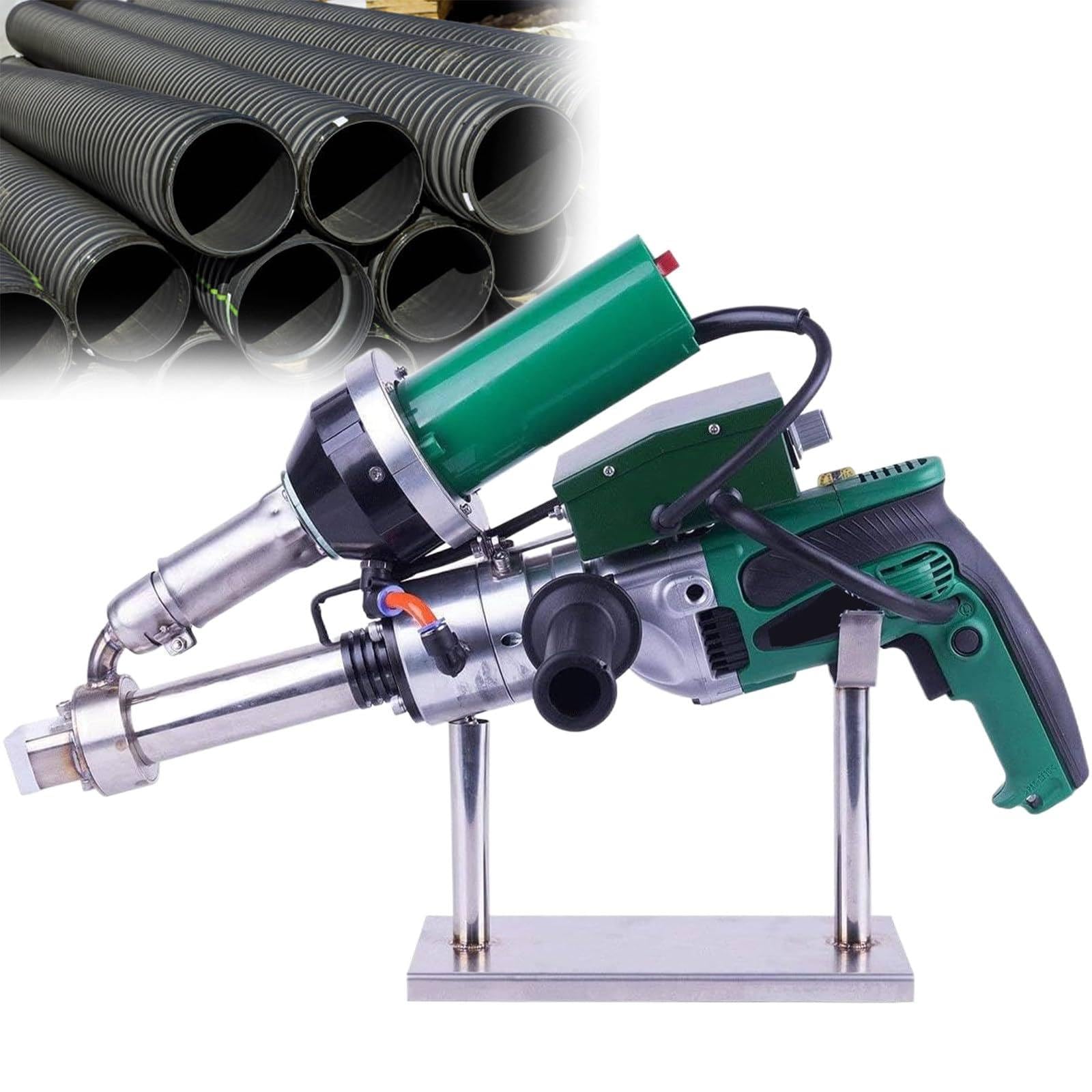 Extrusora de Soldadura de plástico portátil de 1600 W, Pistola de extrusión de Aire Caliente, Pistola de Soldadura de plástico, extrusora para soldar láminas de PVC, HDPE y PP