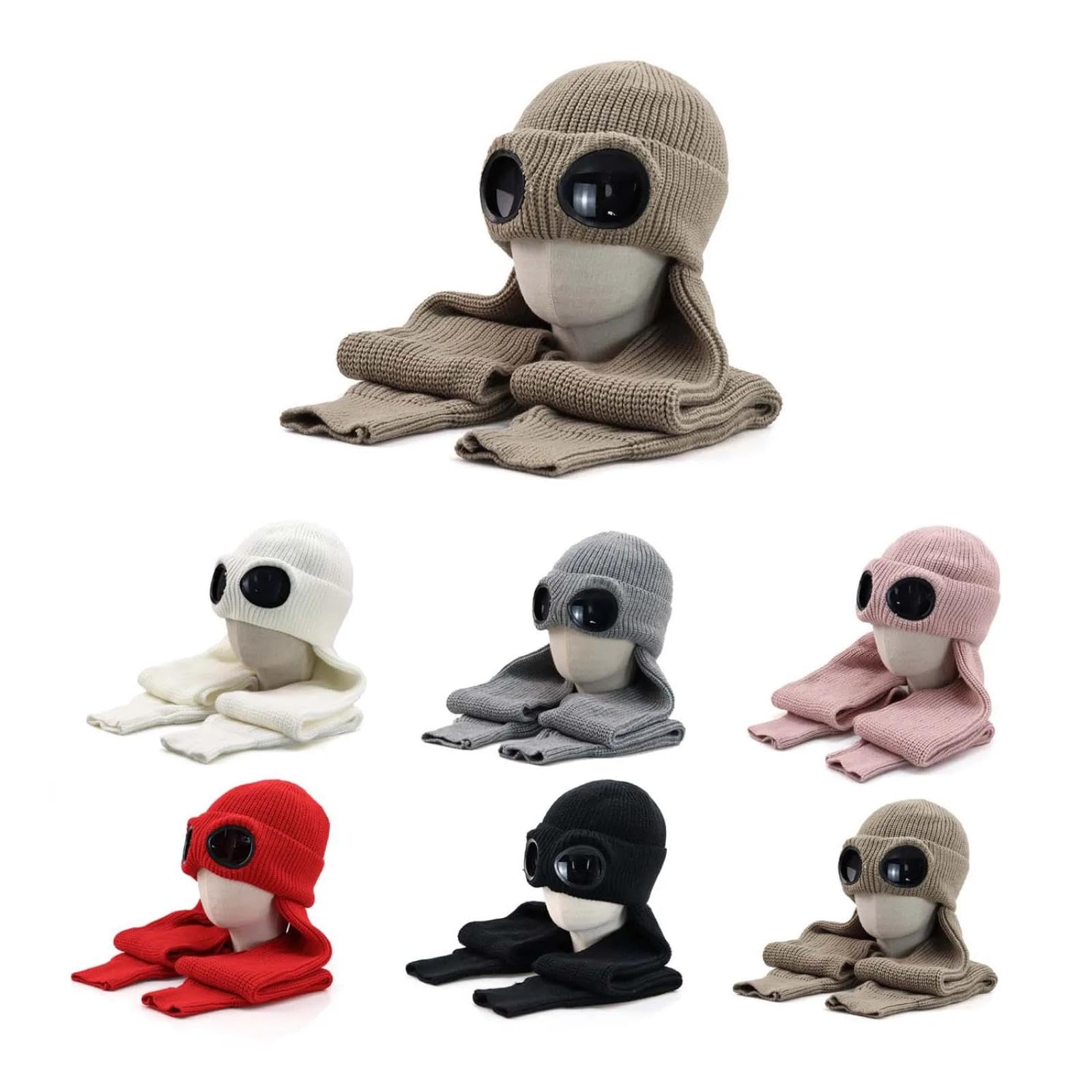 Czapki Czapki Skullies Czapki Czapka Zimowa Moda Wiatroszczelna Ciepła Okulary Przeciwsłoneczne Dzianinowa Czapka Szalik Rękawiczki Jumpie Czapka Pogrubiona Bomberka Bawełniana Czapka Samochodowa