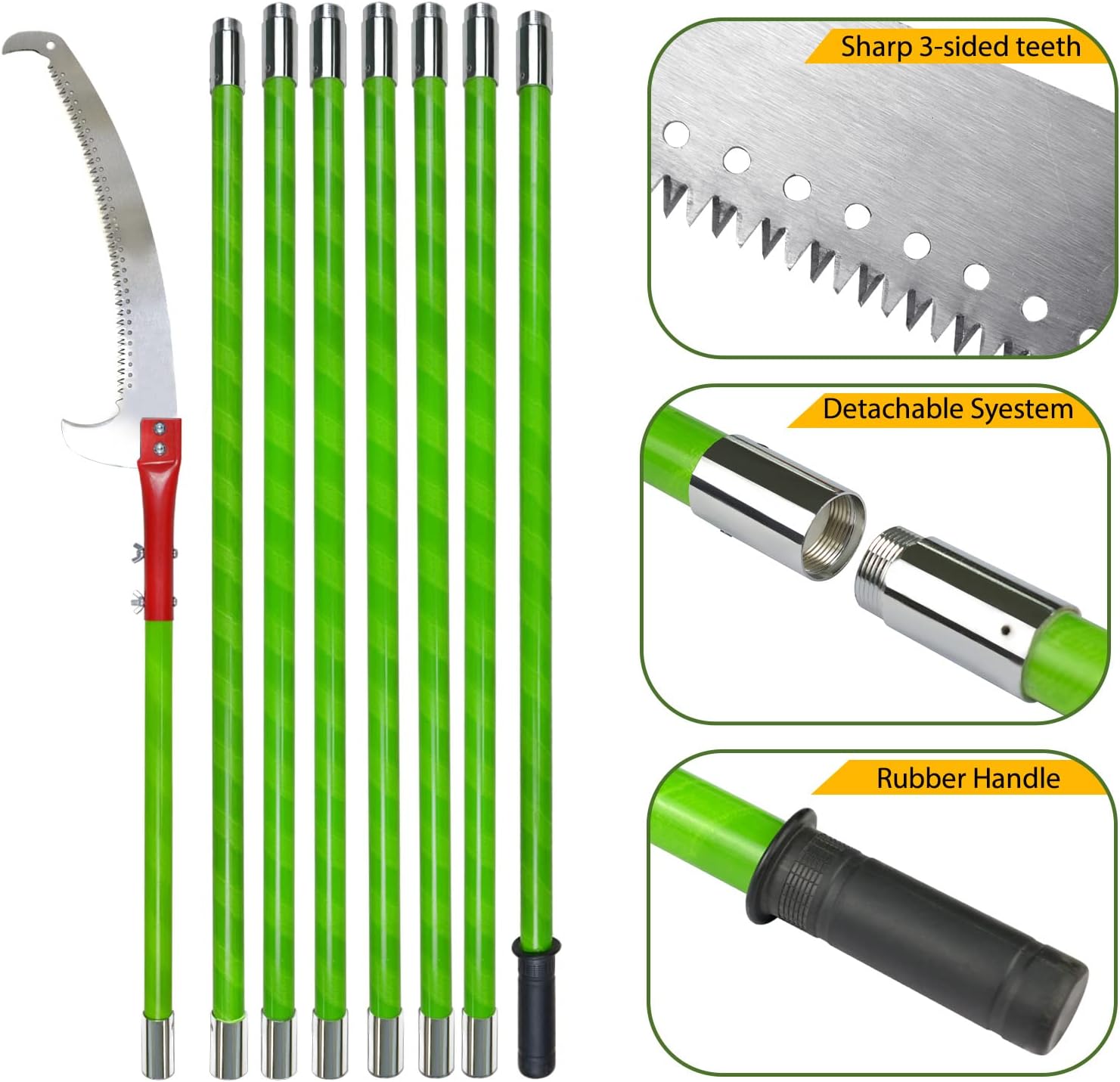 Buy Scalebeard 26 Foot Tree Trimmer Pole Manual Pruner Cutter Set