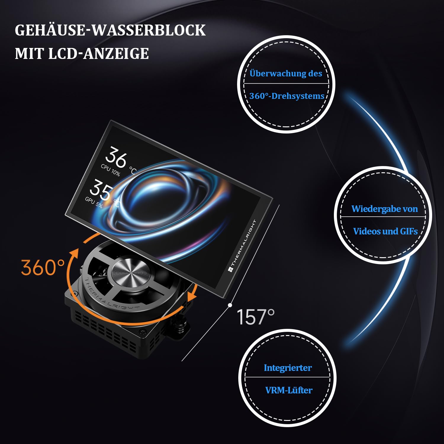 Thermalright TR DYNAMIC VISION PRO 360 ARGB BLACK-360mm-AIO