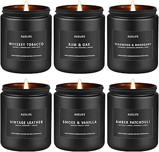 Scented Candles Set | Gifts for Men - 6Pack Candle Set - Masculine Candl...