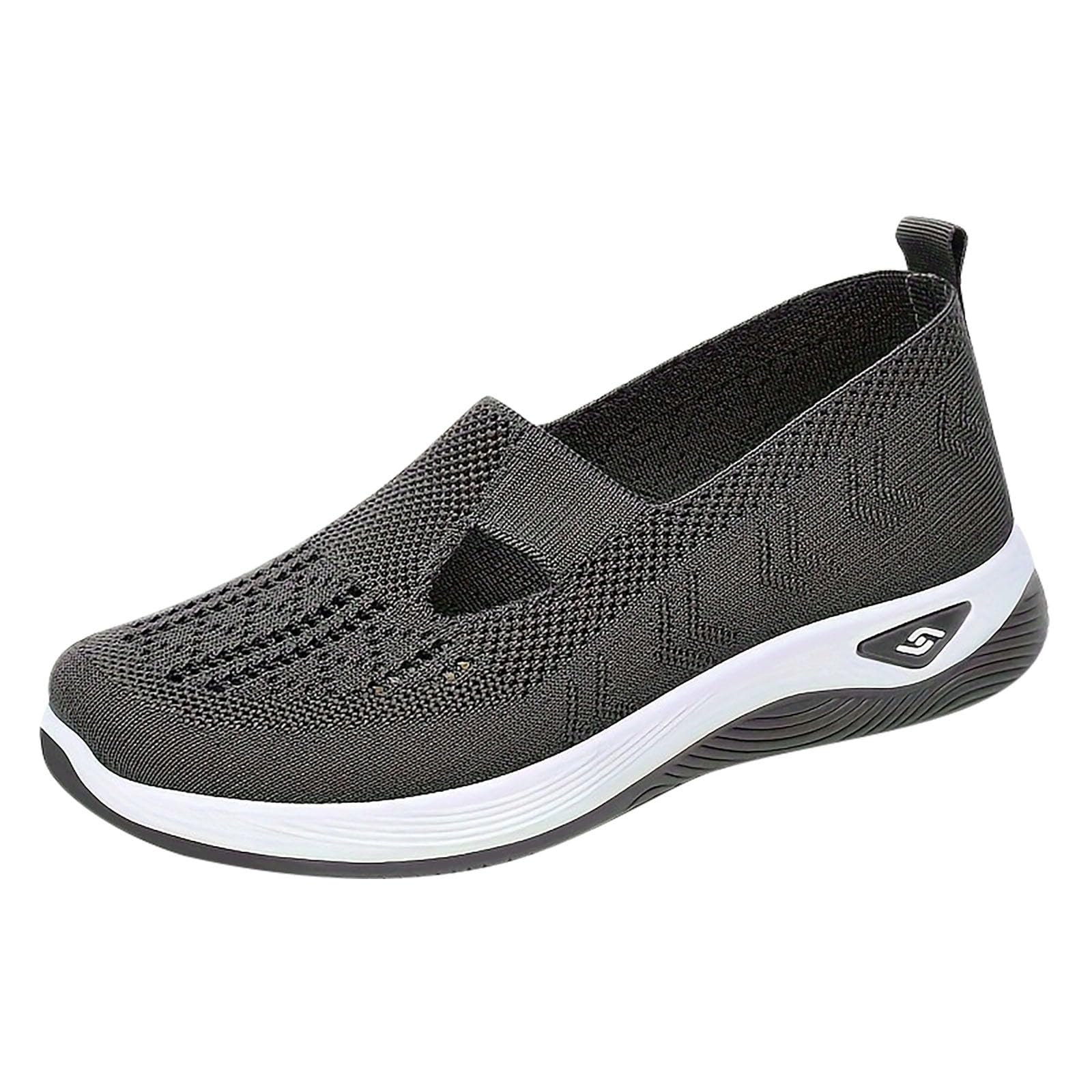 GenericClearance of Sales Women's New Large Size Casual Mesh Slip-on  Women's Shoes Soft Sole Breathable Fashion Shoes 3,Black of Friday  Deals,Cyber
