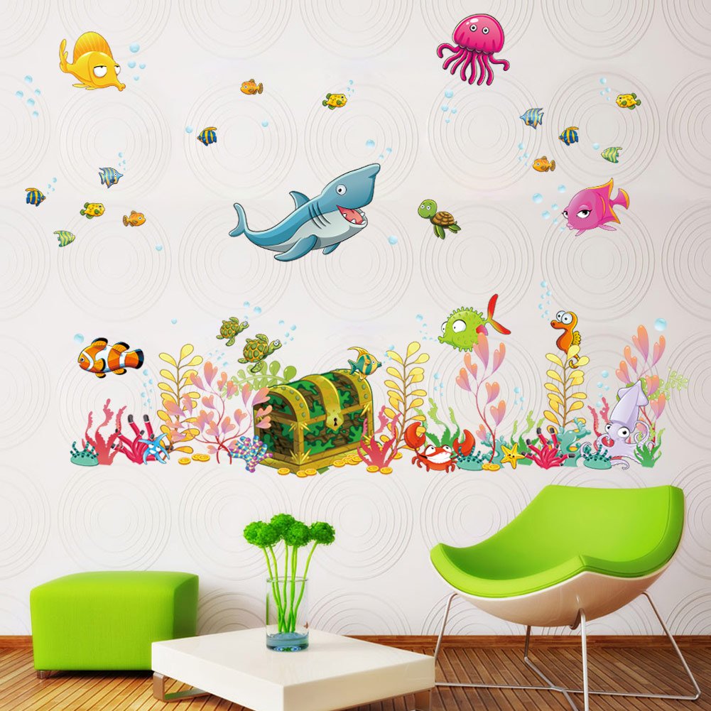 Papel Tapiz Infantil Submarino, Mural De Pared De Pez Nemo Para Niños, Papel Tapiz De Acuario Para Guardería - México