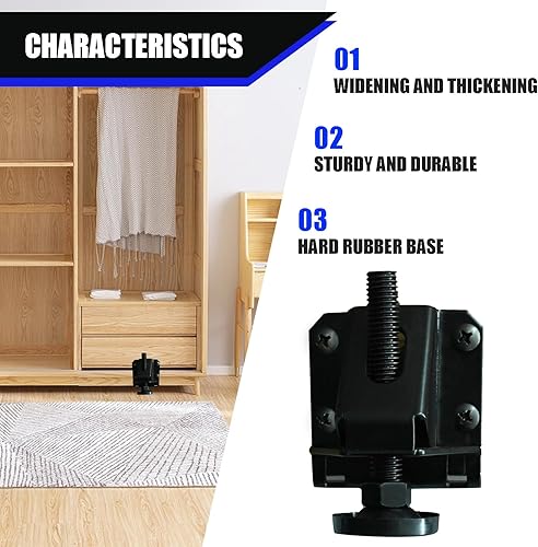 Miniatura 7 de Pies niveladores resistentes, patas ajustables para patas de mesa, niveladores de muebles, patas ajustables para muebles, banco de trabajo,