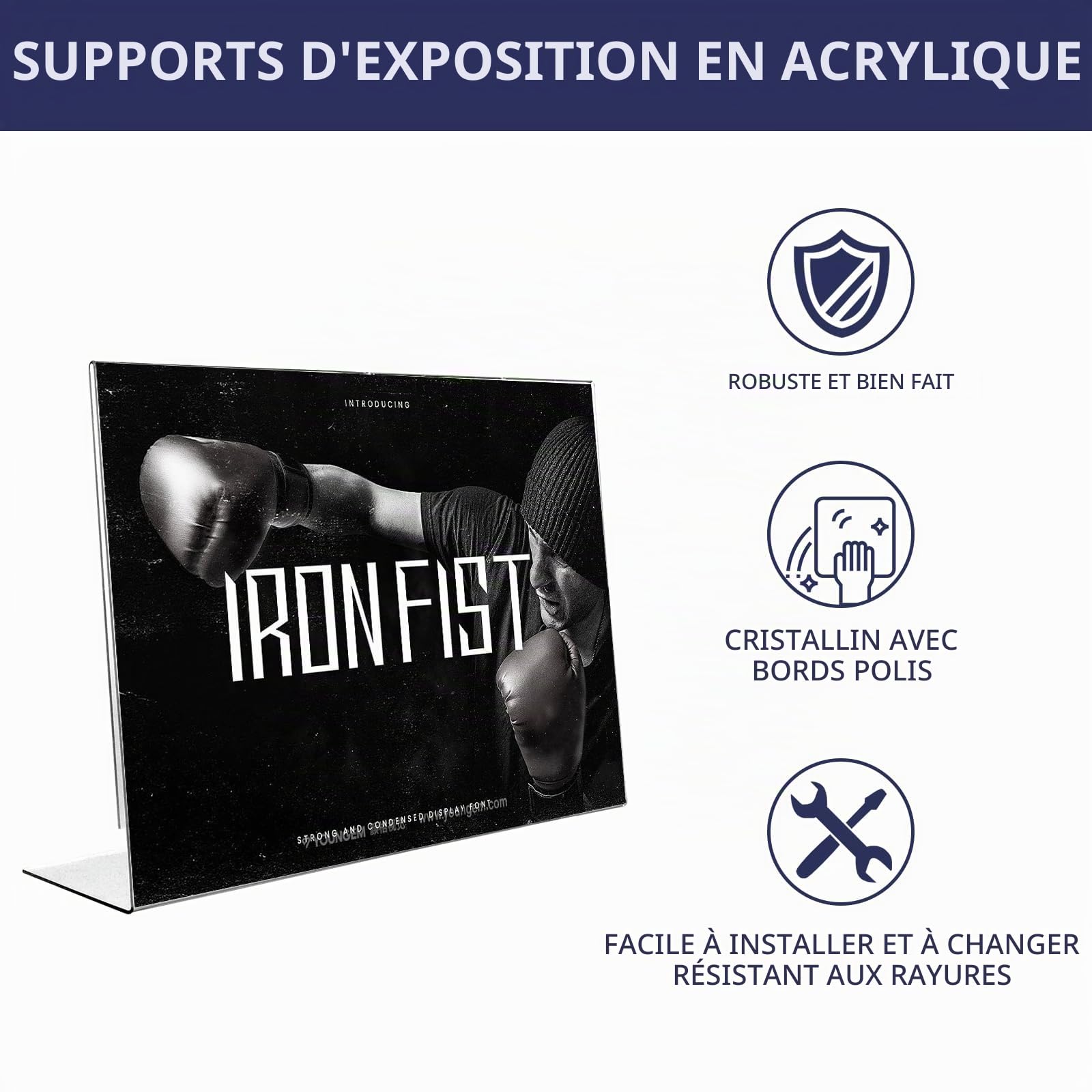 JMIATRY 6 Pcs Présentoirs de Table Acrylique a4, support pour menu de table, Support Menu Transparent, Porte-Menu A4 en Acrylique pour Mariage, Restaurant, Café, Hôtel