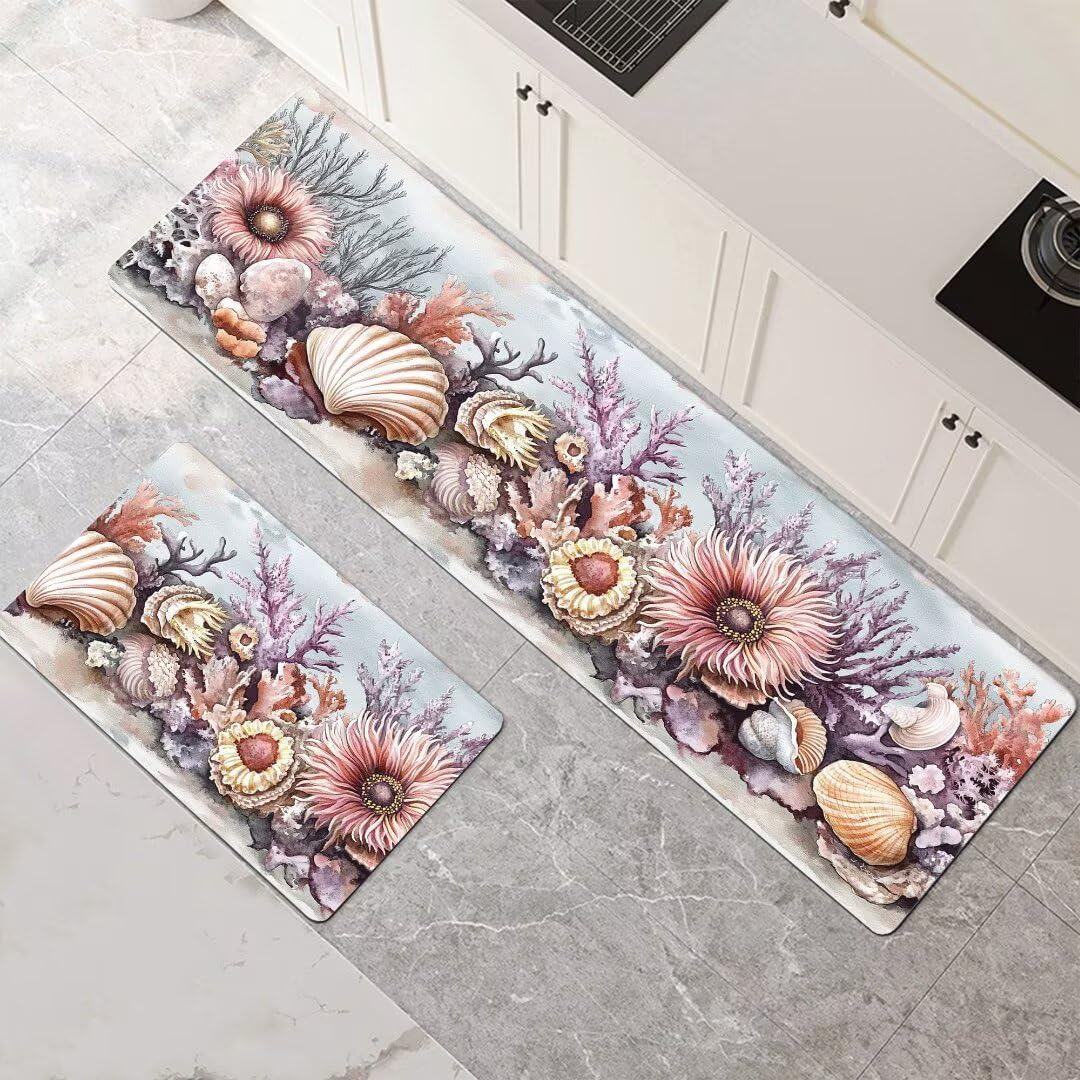 Alfombras de cocina de 2 piezas para evitar resbalones y suelo mojado