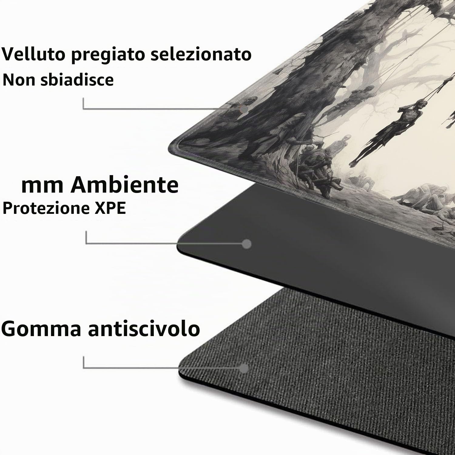JVGFYNKL MTG - Tappetino da gioco + custodia da viaggio con coulisse + 6 contatori di dadi, per giochi di carte collezionabili da tavolo o tappetino per mouse grande, gomma antiscivolo, 61 x 35,6 cm