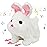 Hopearl Hopping Chubby Rabbit Interactive Electronic Pet Plush Bunny Toy with Sounds and Movements Animated Walking Wiggle Ears Twitch Nose Gifts for Toddlers Birthday, White, 7\'\'