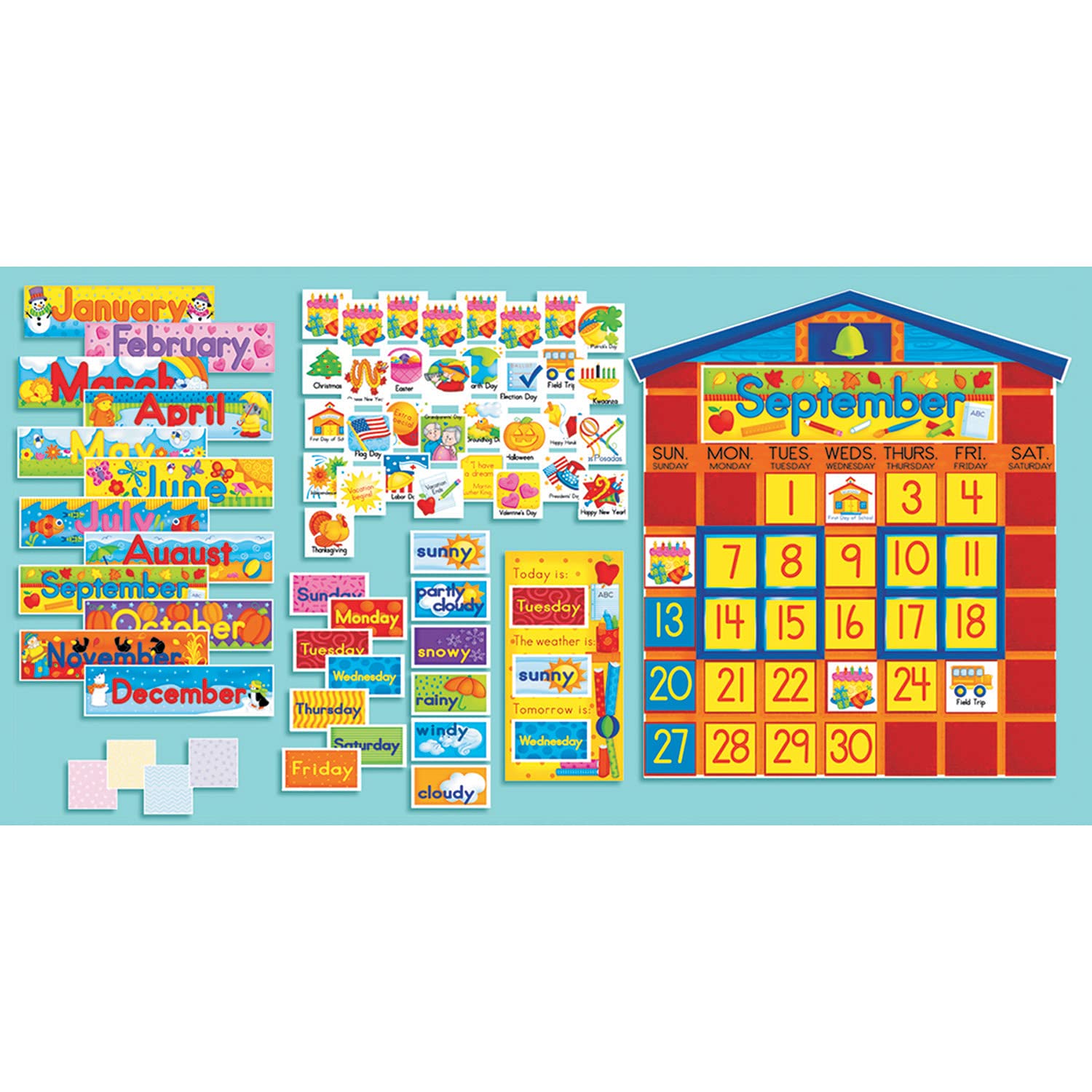 amazon-com-scholastic-teacher-resources-all-in-one-schoolhouse-calendar-bulletin-board-set-2-sets-office-products
