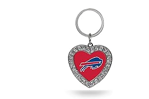 Buffalo Bills® Heart Rhinestone Football Keychain