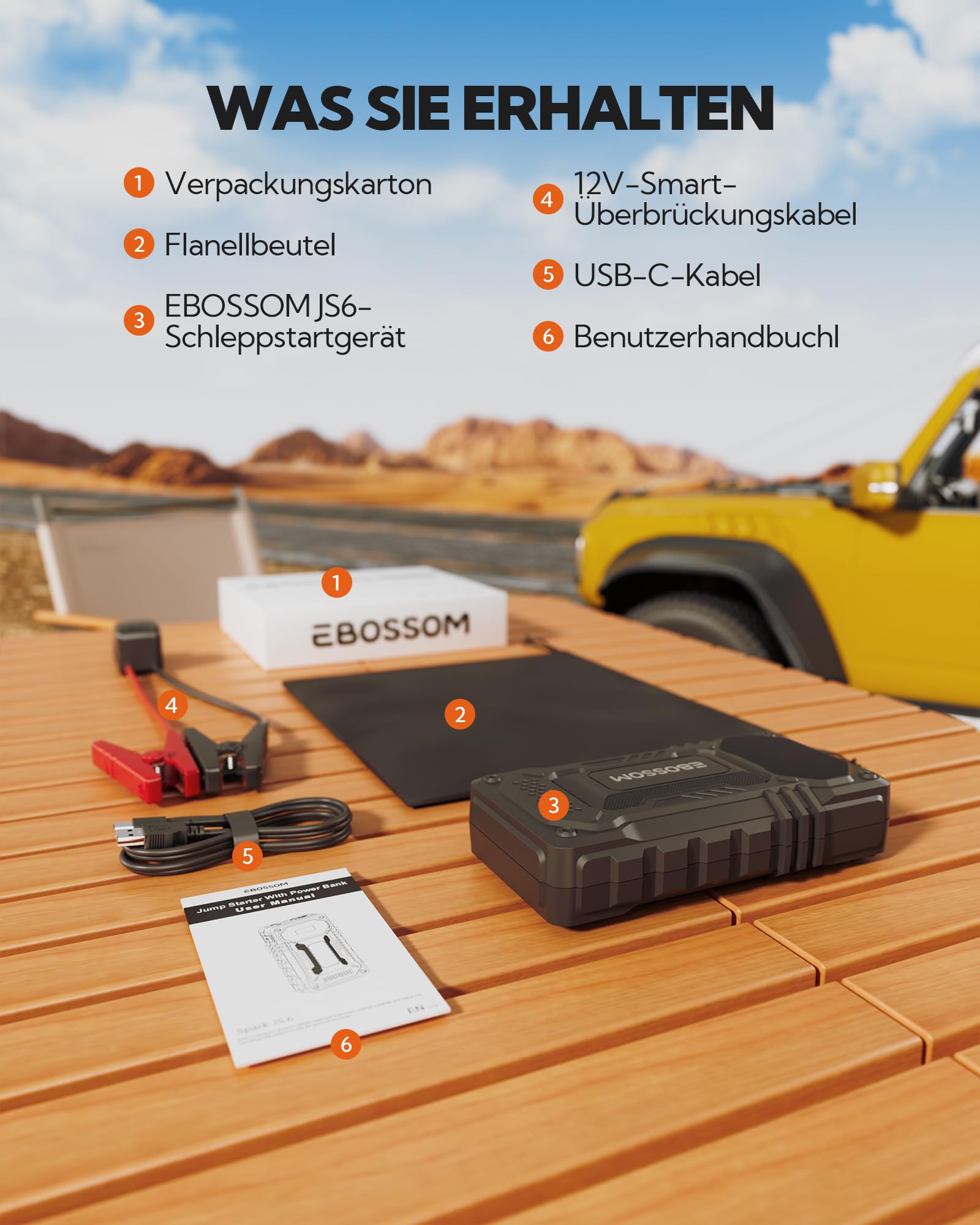 Starthilfe Powerbank für PKW 12000mAh,Jump Starter Auto 44.4Wh Auto-Starthilfe für 12V Fahrzeuge, Starterbatterie-Booster mit LED, Ladegerät Autobatterie mit Starthilfekabel, Überbrückungsgerät