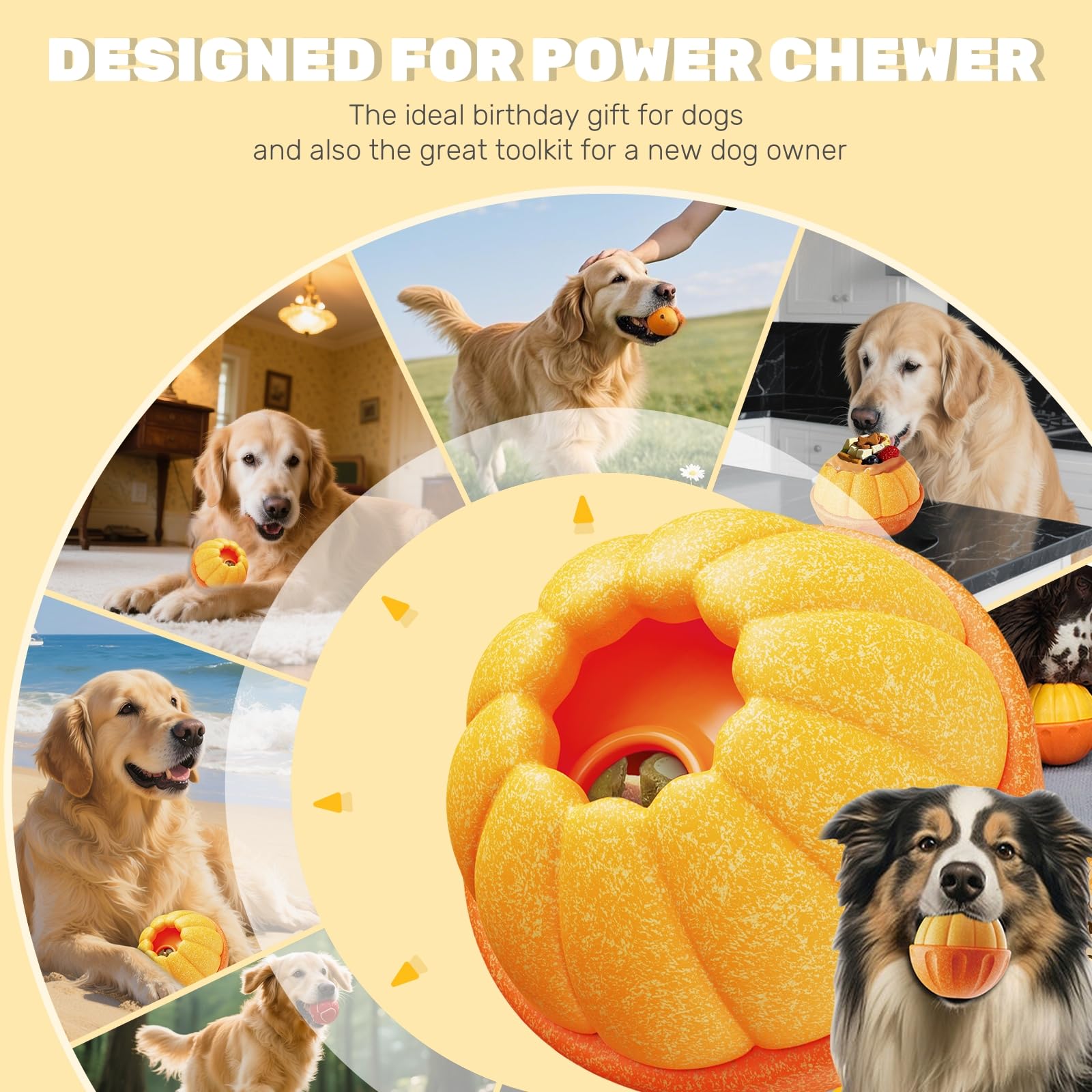 Juguete de Frozen para perros masticadores interactivos, juguetes rellenables para congelar | Juguetes masticables con molde congelado para perros medianos y grandes | Fácil de limpiar