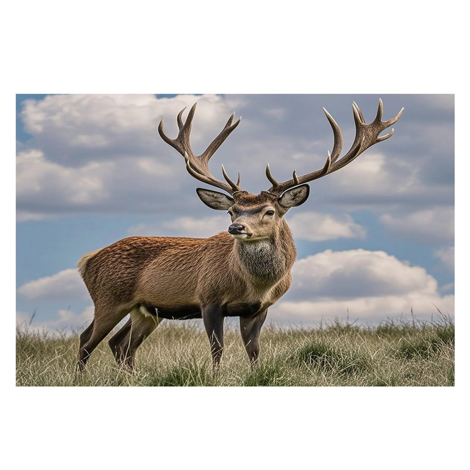 Elk Placemats Flax Place Mats for Dining Table Rectangle Non-Slip Table Mats Heat Resistant Washable Placemat for Kitchen Home Decor Party Outdoor 12" X 18"