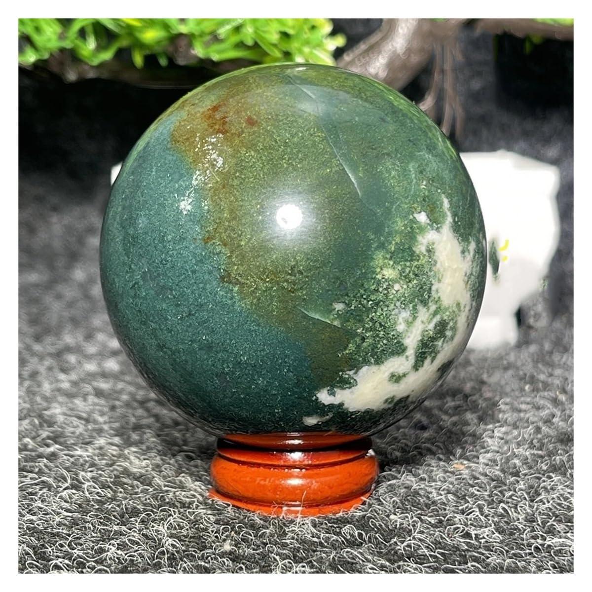 LQYXGS Crystal Stone Home Decor More Than 60mm Natural Agate Sphere Home Decoration(382g 65mm)