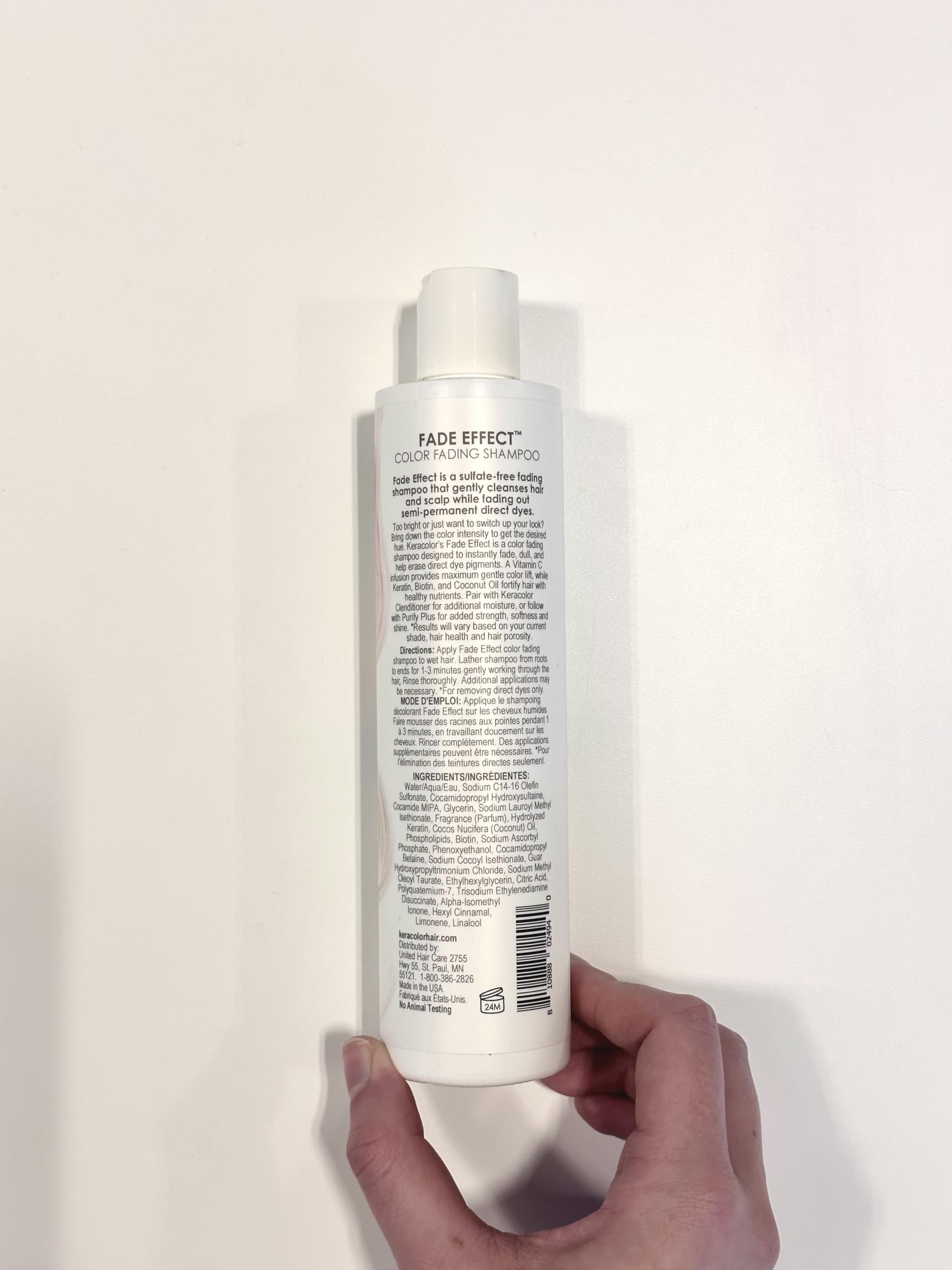 Keracolor Fade Effect Color Fading Shampoo, Gently Reduces Semi-Permanent Hair Color Intensity, 9.75 Fl Oz
