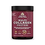 Ancient Nutrition Collagen Powder Protein with Probiotics, Unflavored Multi Collagen Protein with Vitamin C, 45 Servings, Hydrolyzed Collagen Peptides Supports Skin and Nails, Gut Health, 16oz