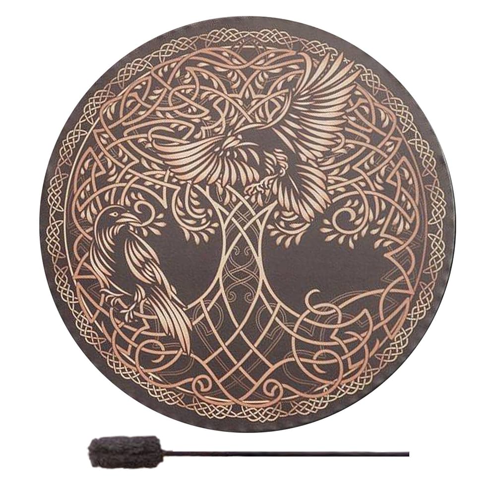 Shamanic Drums, Handmade Shamanic Drums, Sacred Wolf Totem Drums With