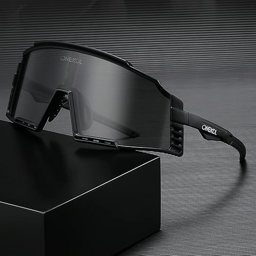 Miniatura 7 de OMEKOL Dos tamaños para adultos y jóvenes, gafas de sol deportivas de béisbol, ciclismo, hombres y mujeres, MTB Bicicletas al aire libre