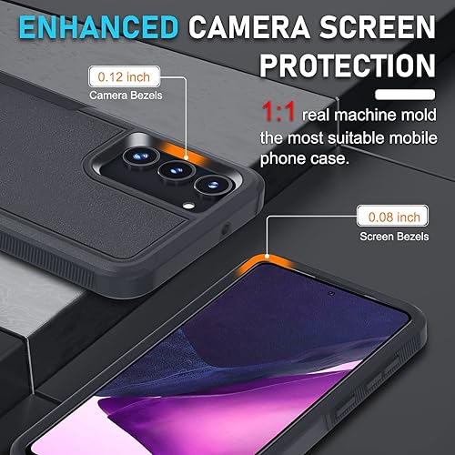 Miniatura 8 de RMOCR Funda para Samsung Galaxy S23 con protector de pantalla de vidrio templado y protector de lente de cámara, resistente a prueba de golpes para